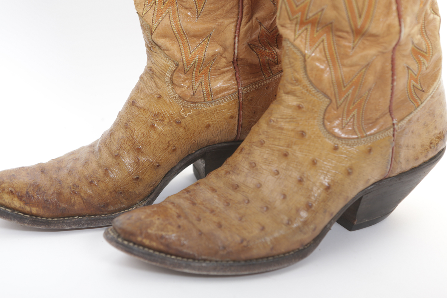 Vintage Ostrich Cowboy Boots