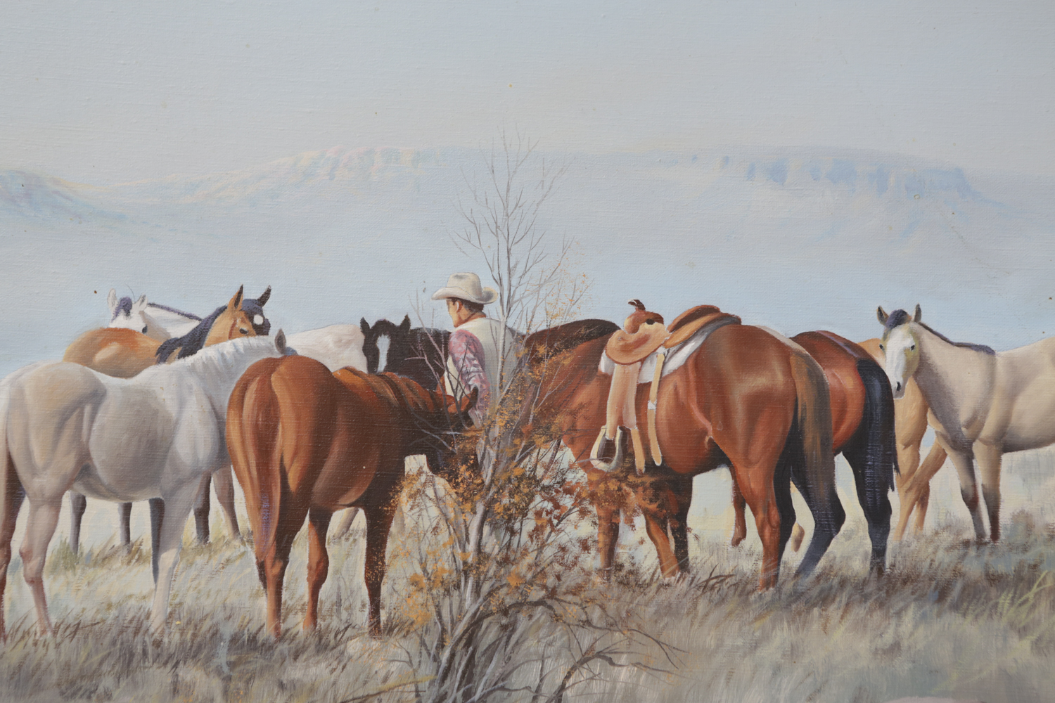 Jack Bryant Oil Painting on Canvas of Western Scene