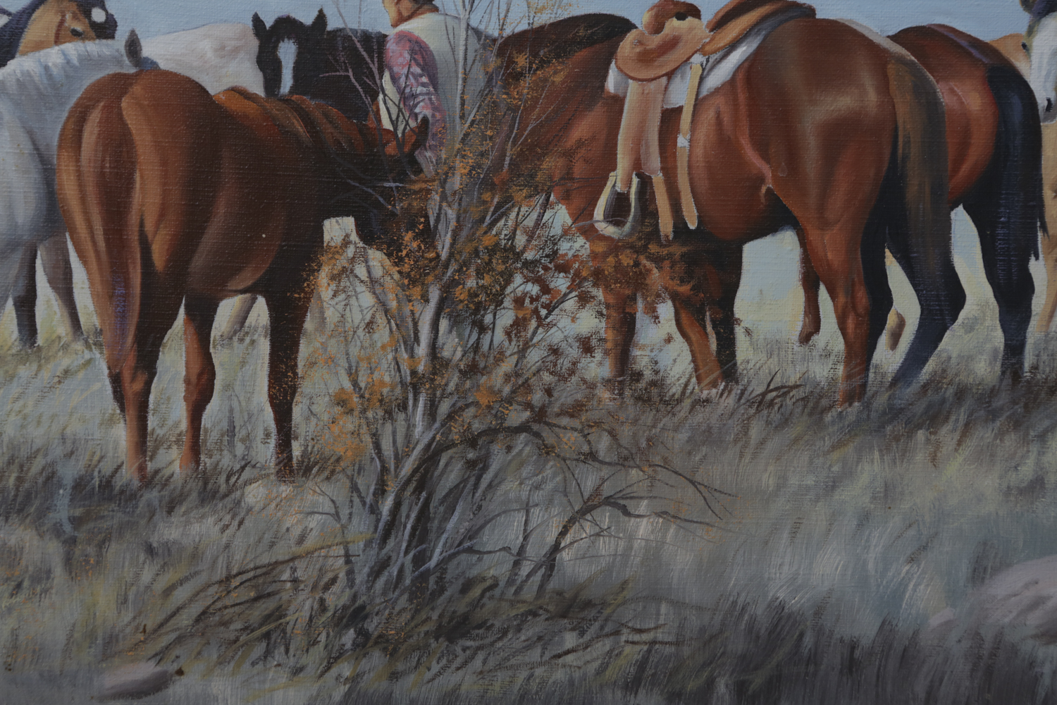 Jack Bryant Oil Painting on Canvas of Western Scene