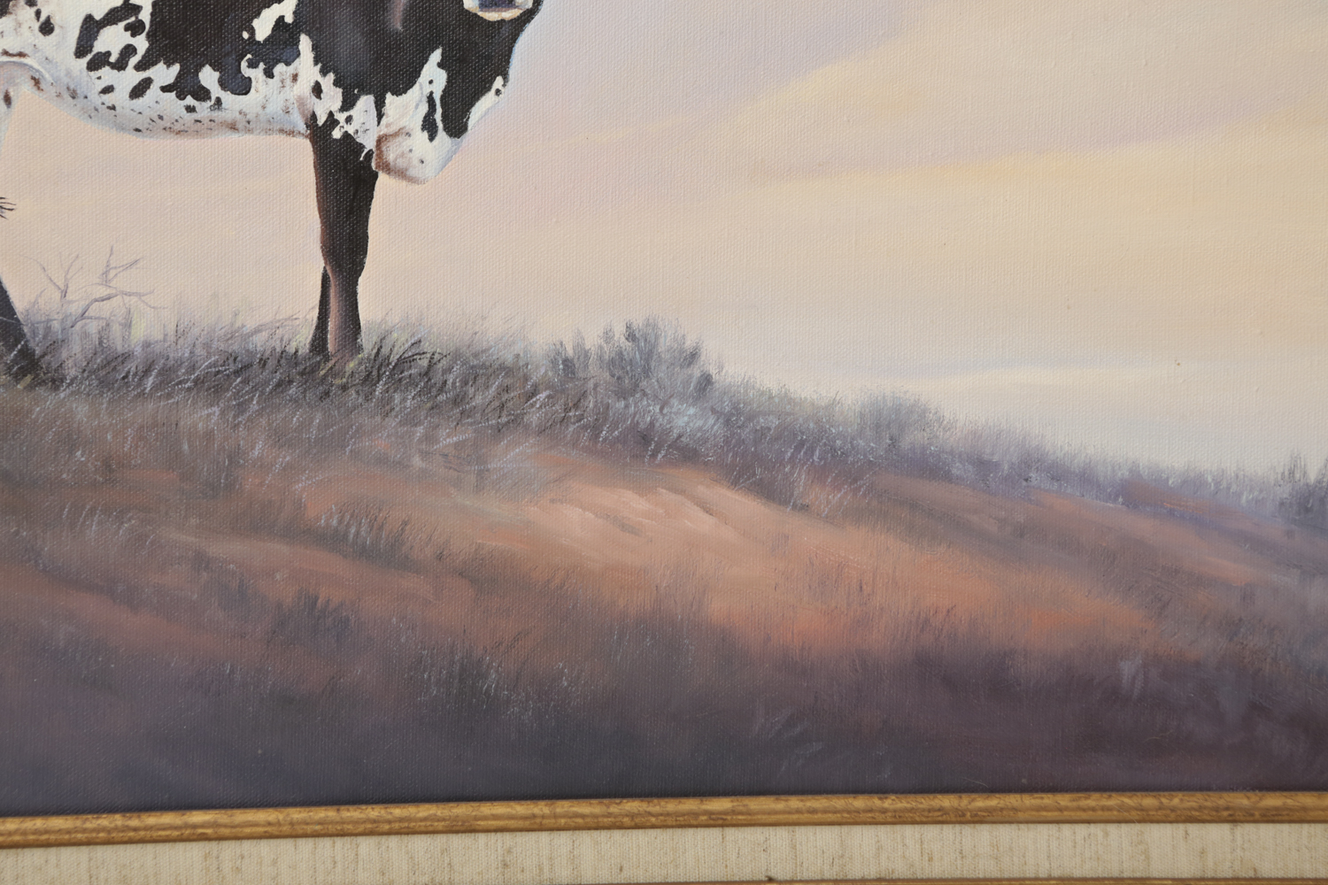 Jack Bryant Oil Painting on Canvas of a Texas Longhorn