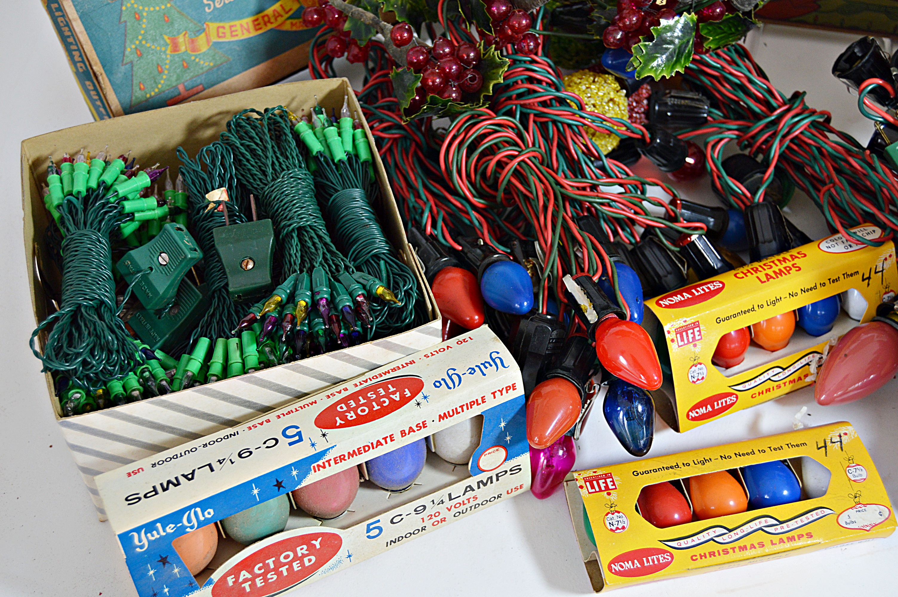 Collection of Vintage Christmas Electric Lights