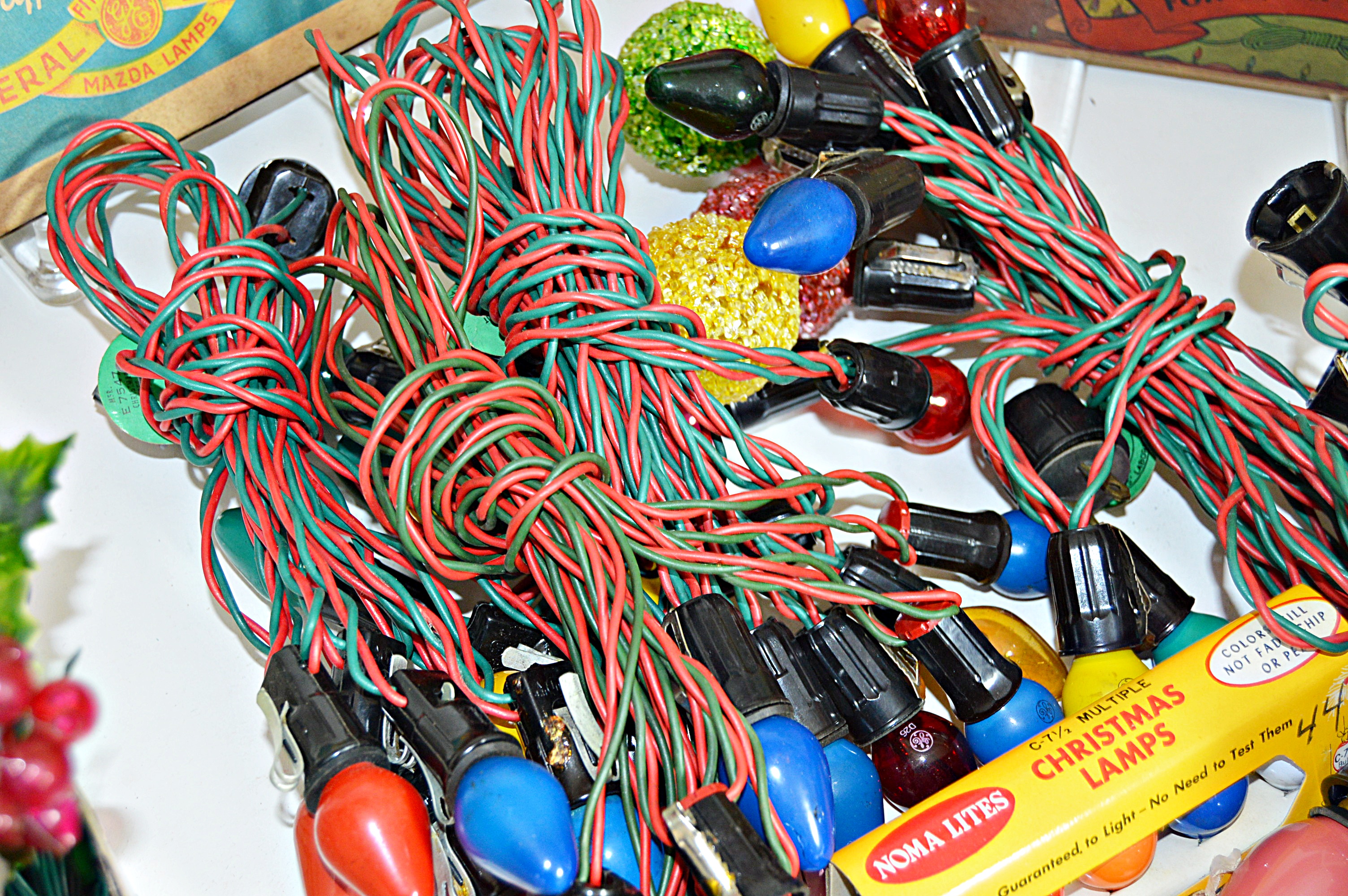 Collection of Vintage Christmas Electric Lights