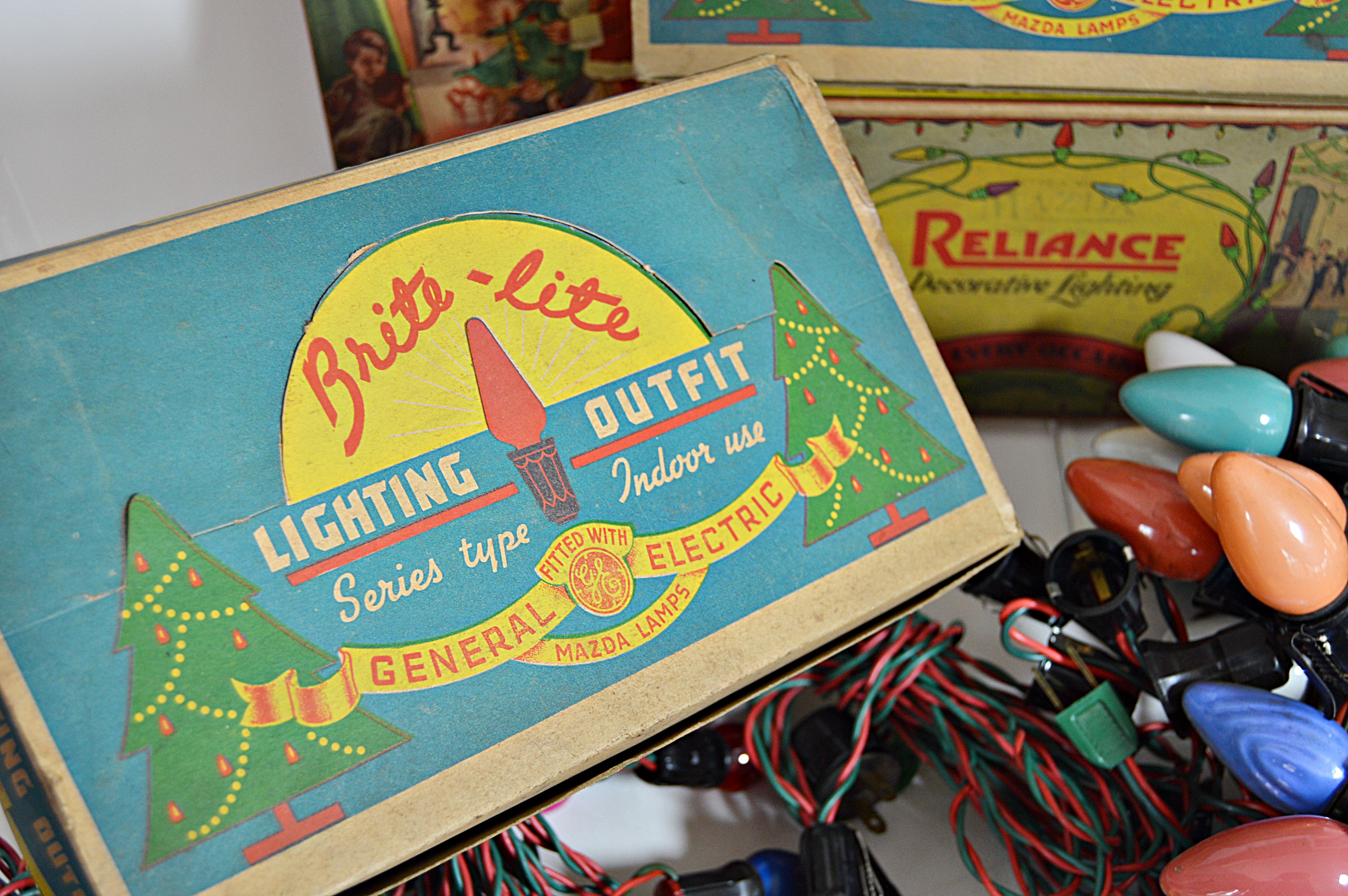 Collection of Vintage Christmas Electric Lights