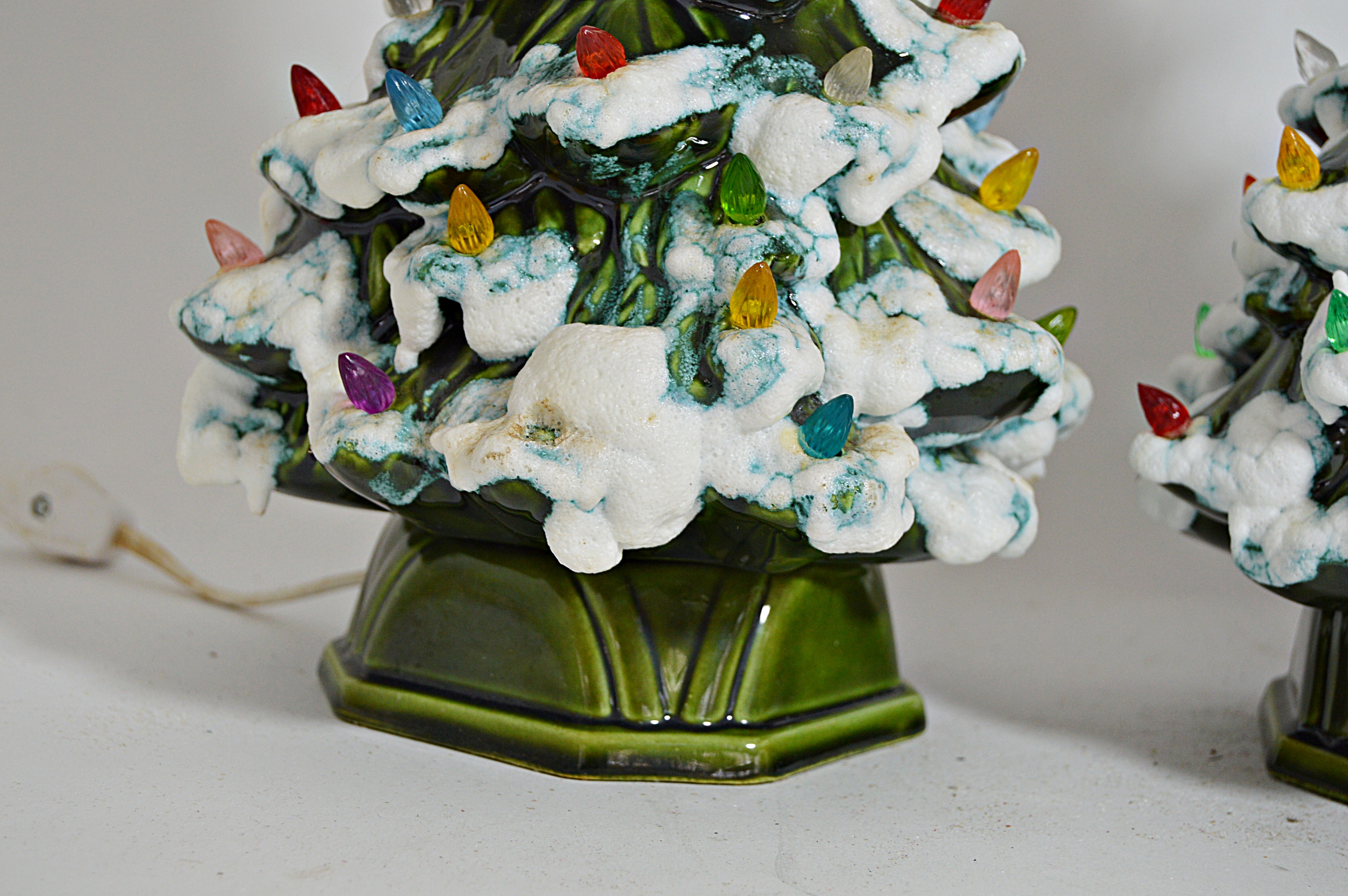 Mid Century Modern Lighted Ceramic Christmas Trees