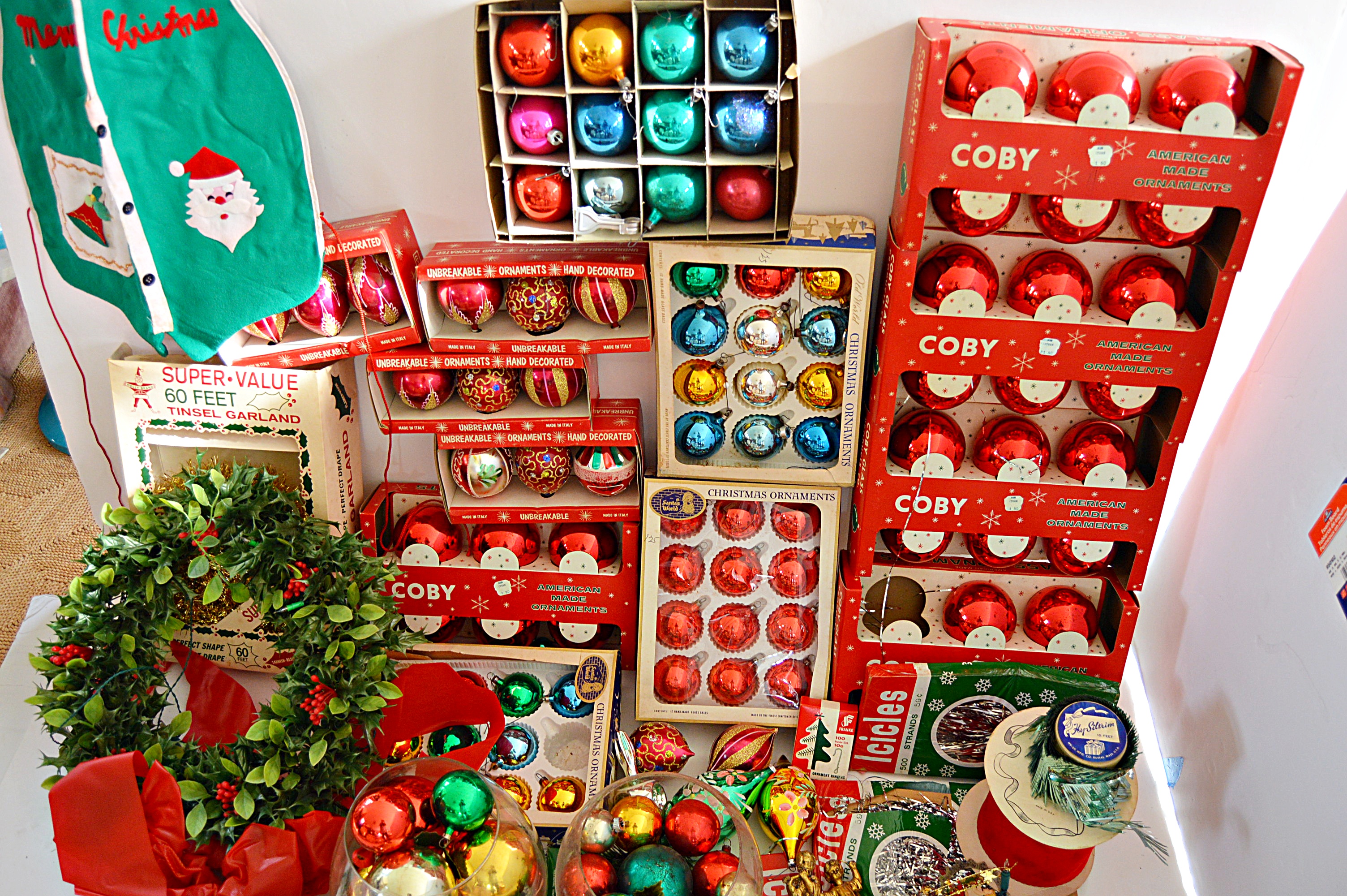 Collection of Vintage Christmas Decorations