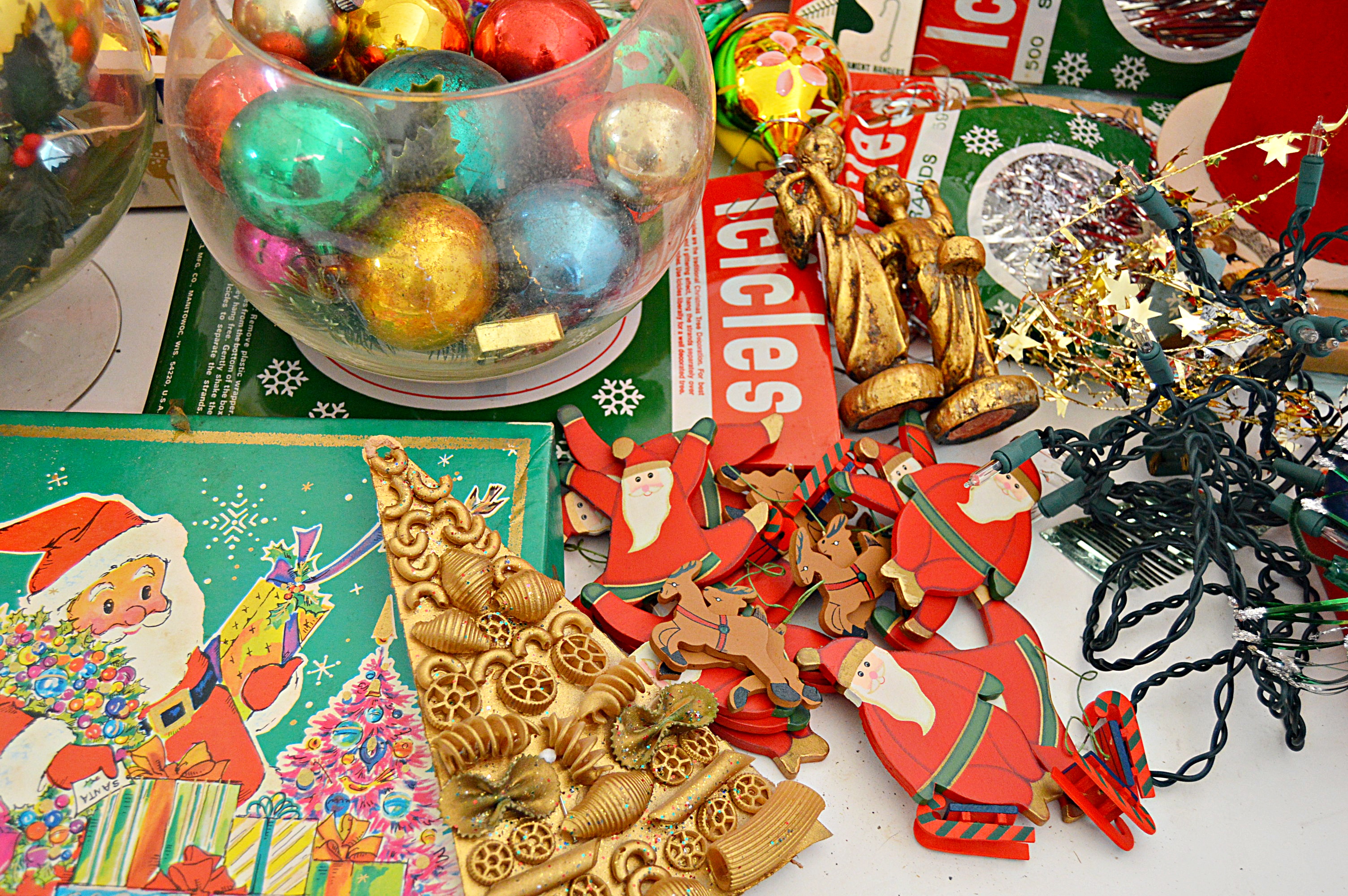 Collection of Vintage Christmas Decorations
