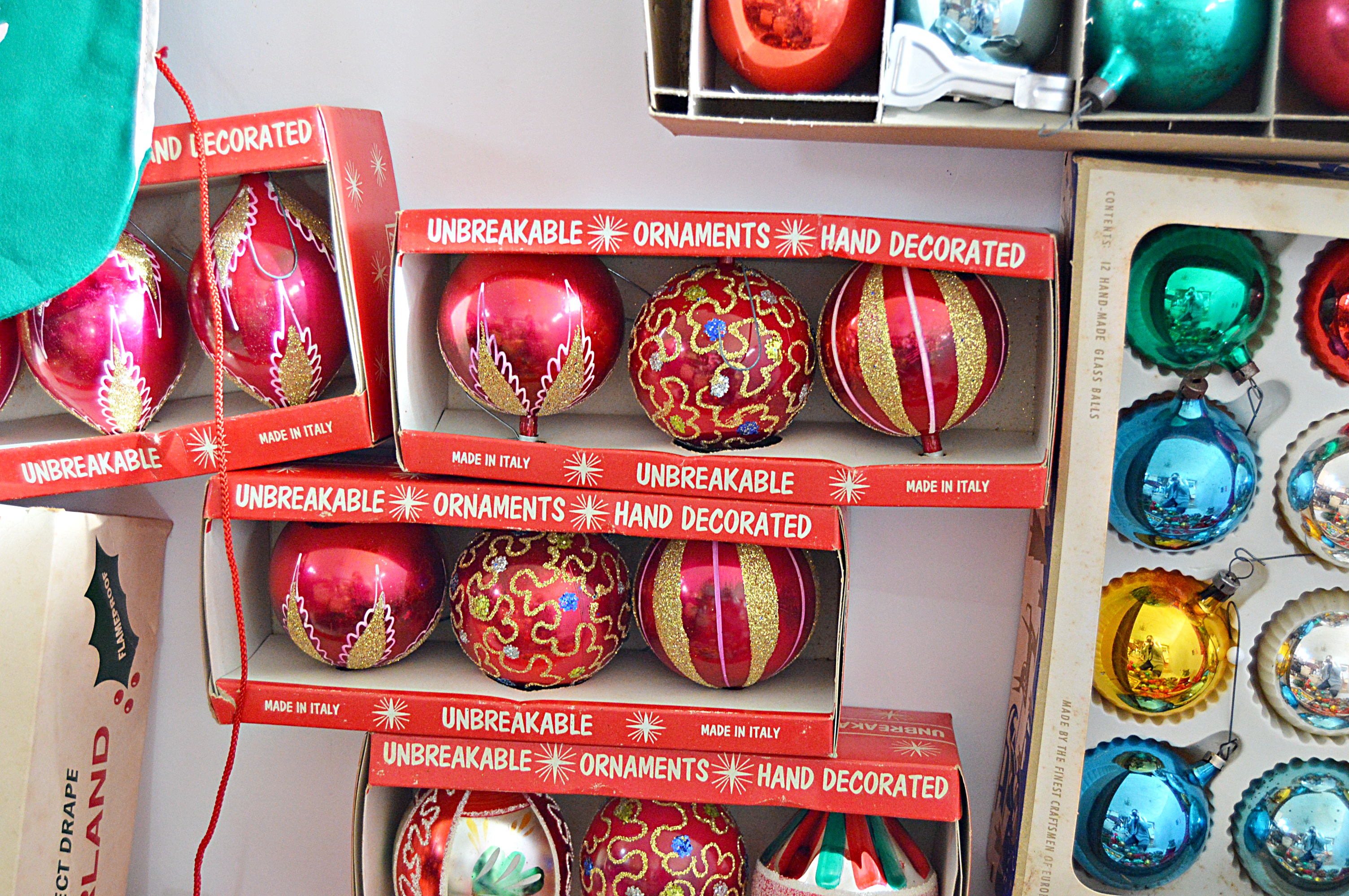 Collection of Vintage Christmas Decorations