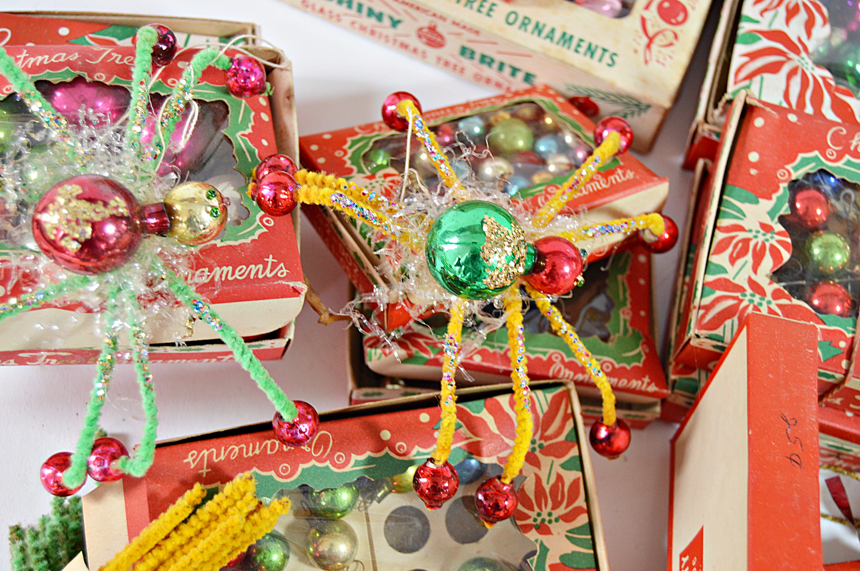 Collection of Vintage Christmas Glass Ornaments