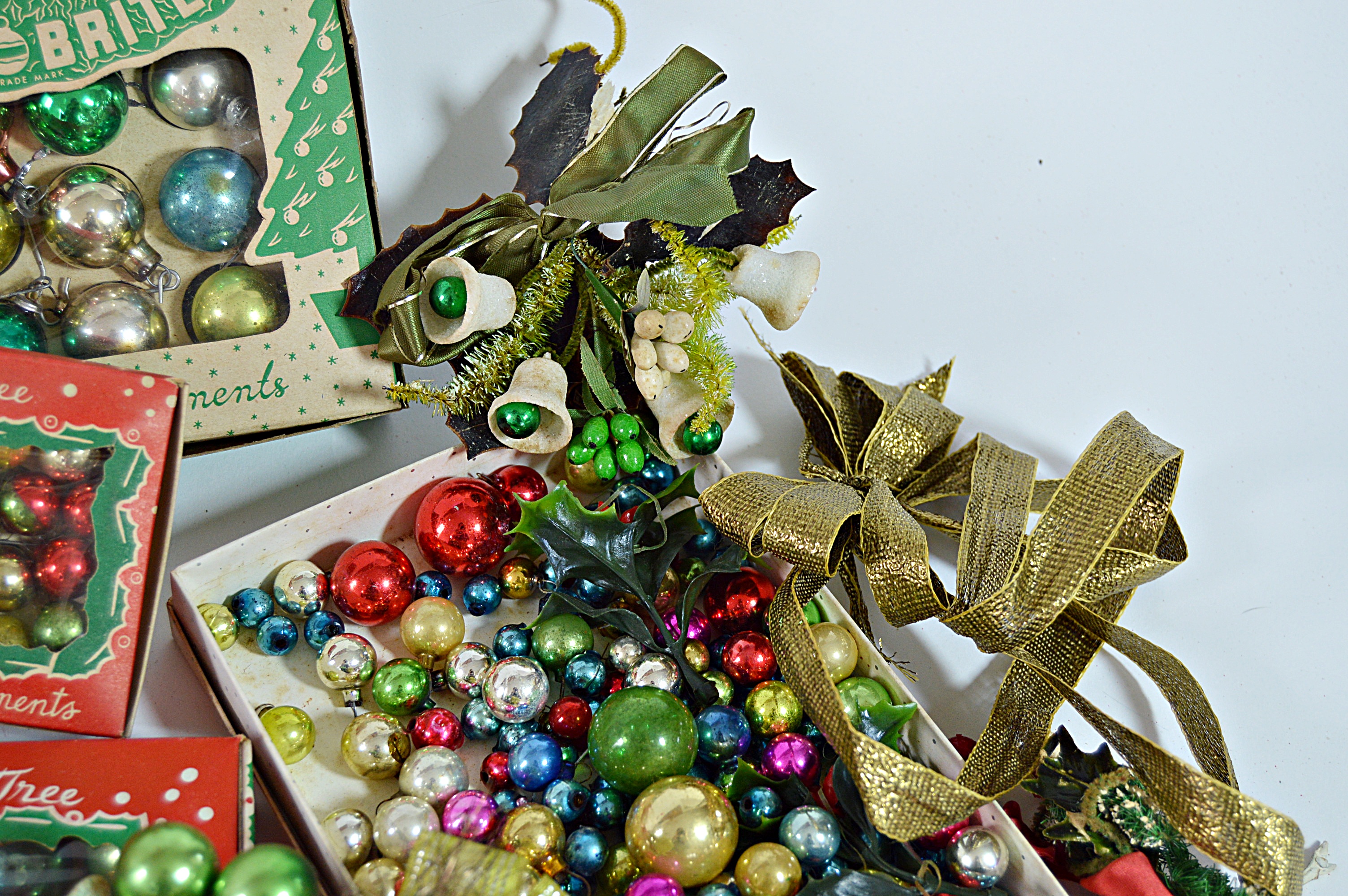 Collection of Vintage Christmas Glass Ornaments