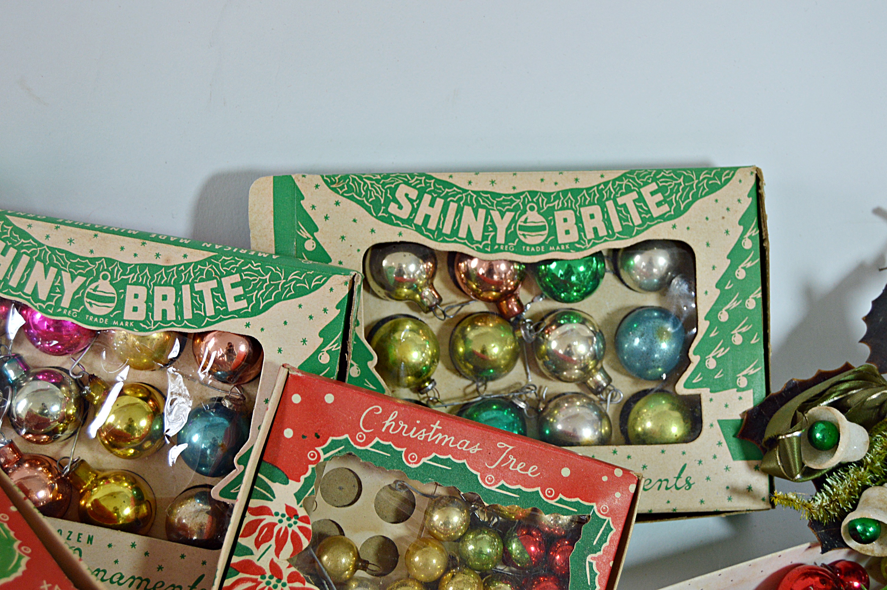 Collection of Vintage Christmas Glass Ornaments