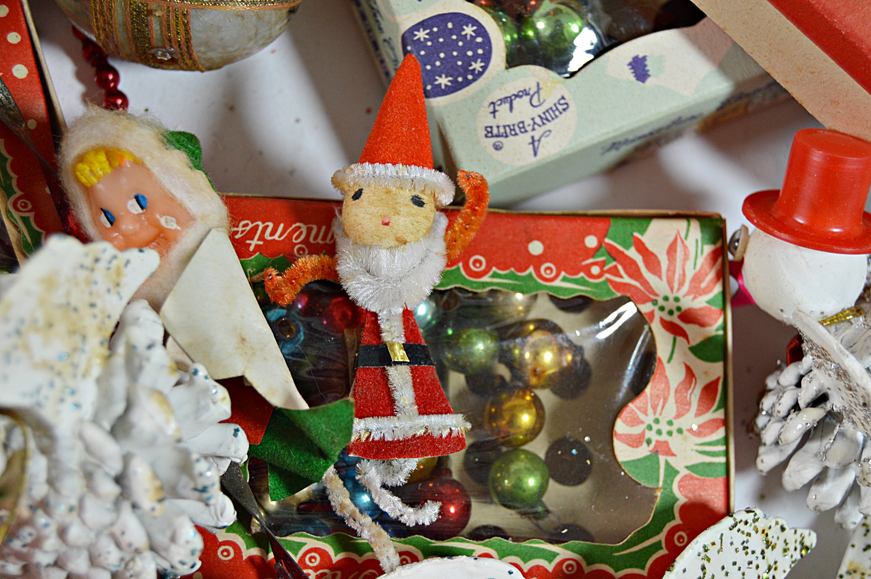 Collection of Vintage Christmas Glass Ornaments