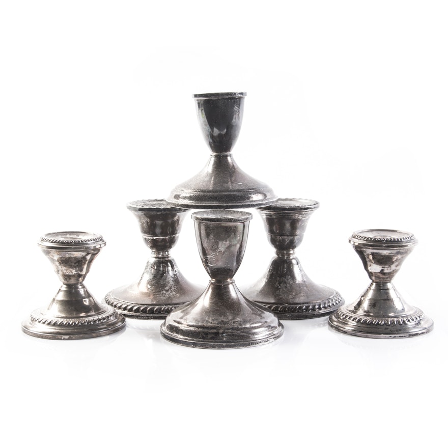 Weighted Sterling Candle Holders