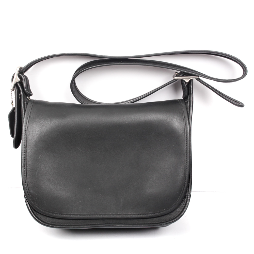 Coach Patricia Legacy Black Leather Shoulder Bag