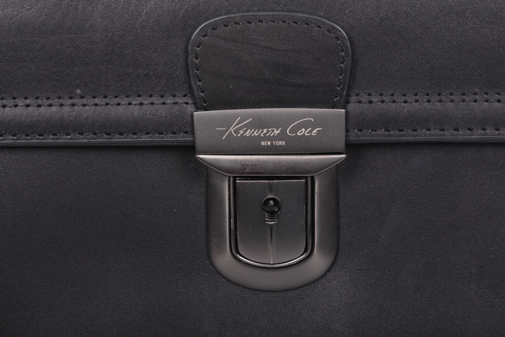 Kenneth Cole Black Leather Attache Case