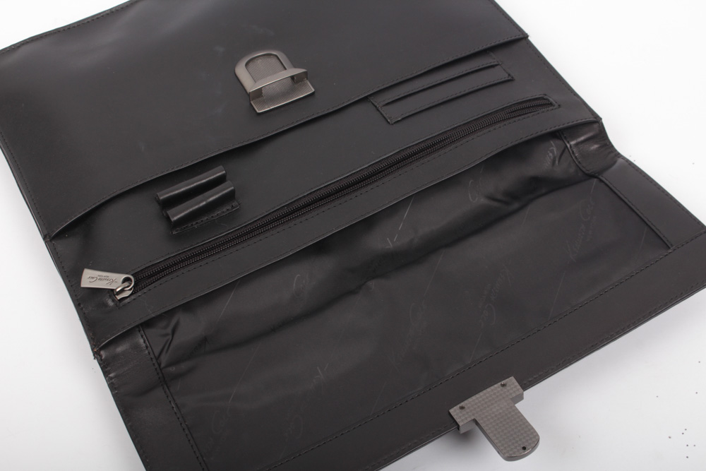 Kenneth Cole Black Leather Attache Case