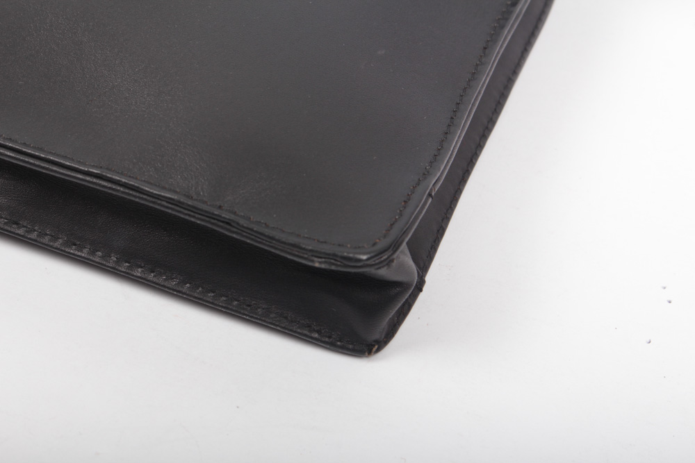 Kenneth Cole Black Leather Attache Case