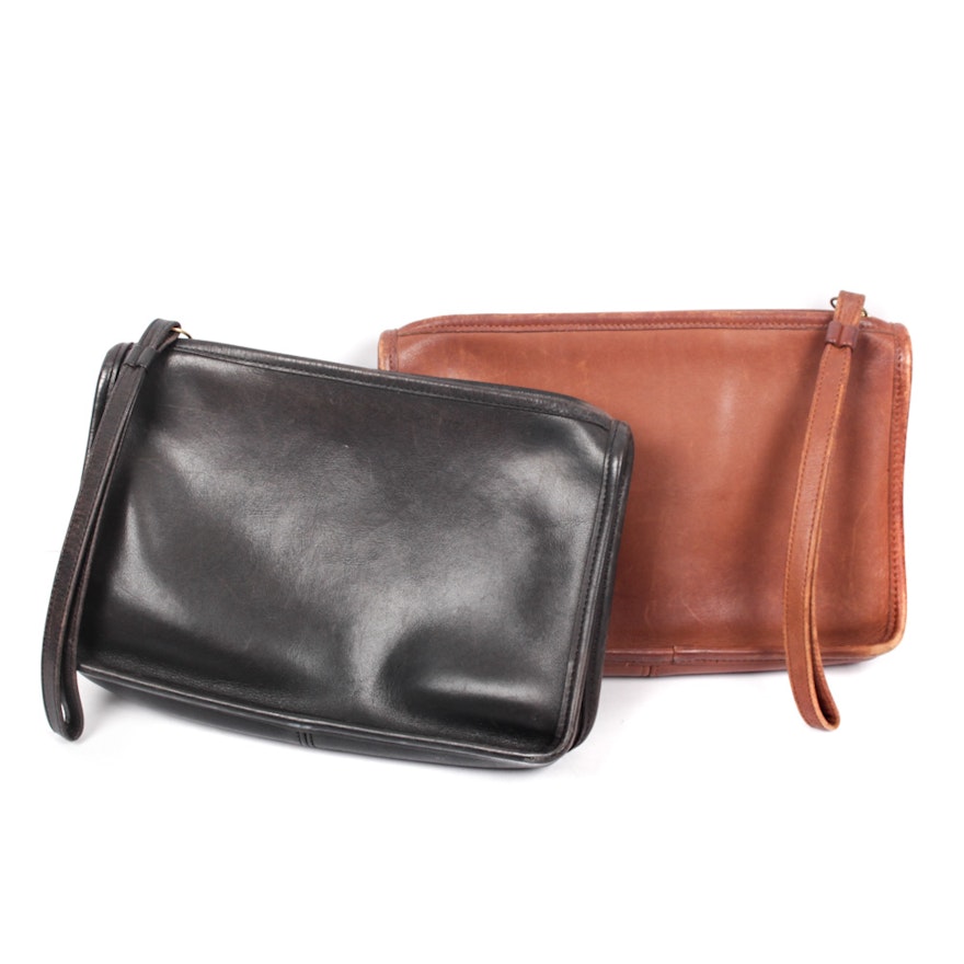 Vintage Coach Leather Clutch Handbags