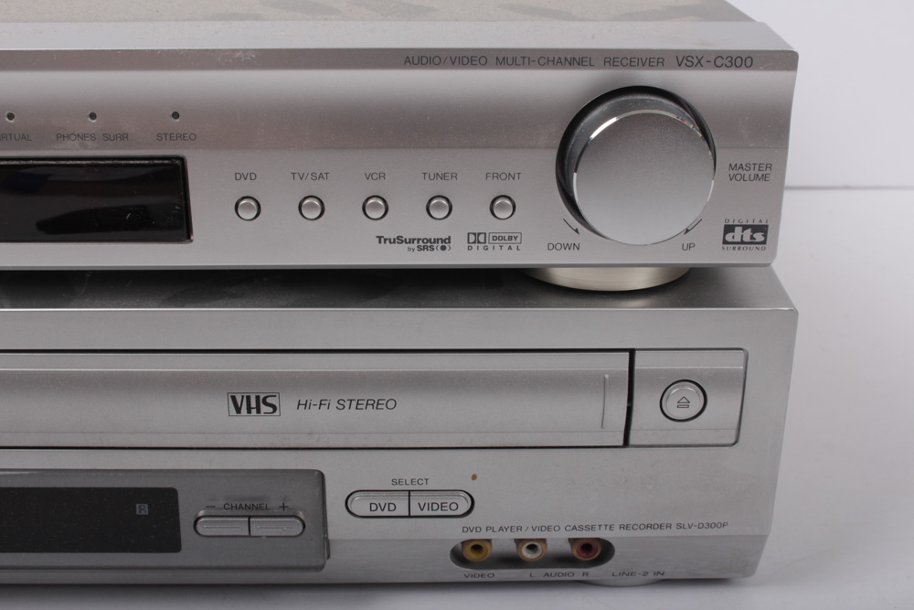 Sony DVD/VHS Player With Pioneer VSX-C300 Receiver