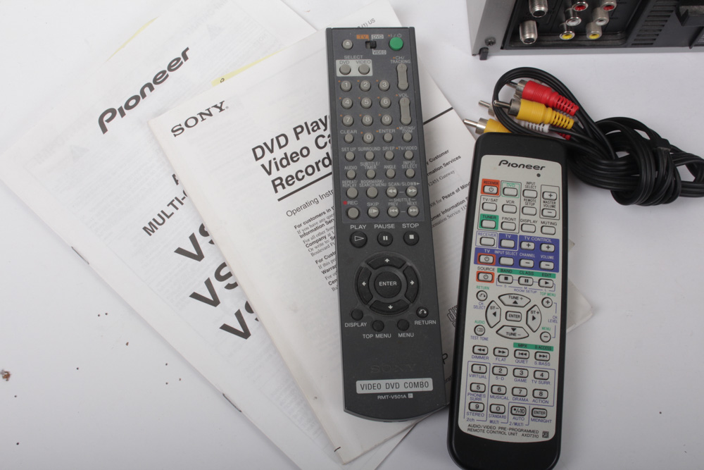 Sony DVD/VHS Player With Pioneer VSX-C300 Receiver