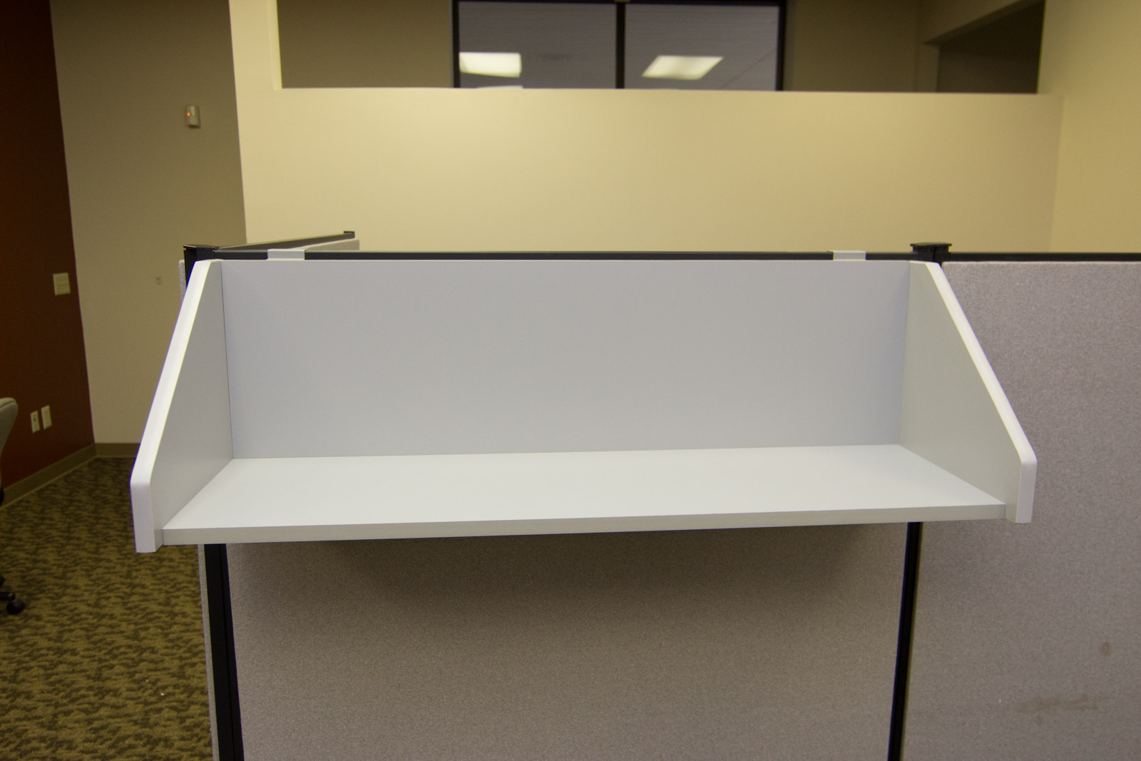 Three Cubicle Wall Panels and Shelves