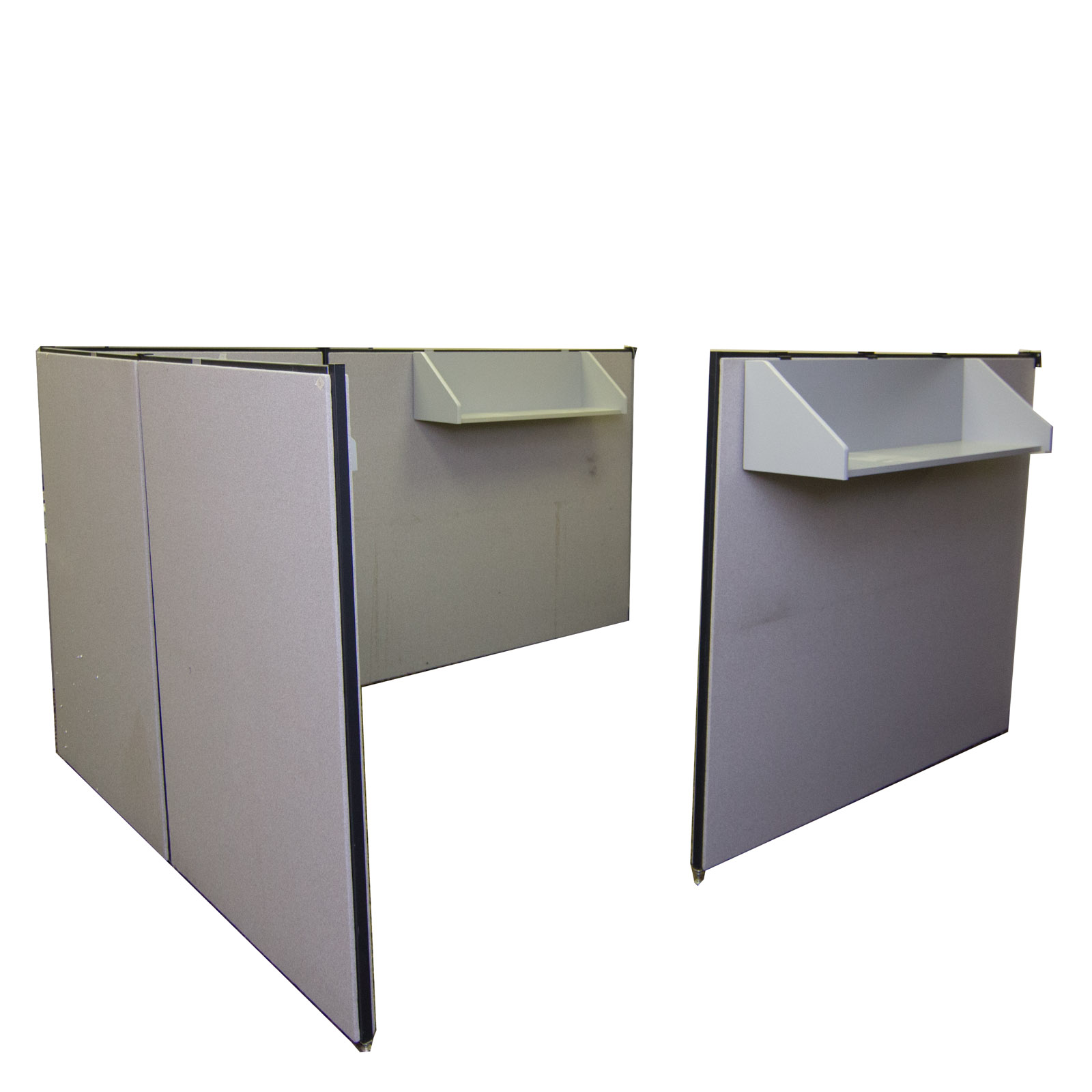 Five Cubicle Wall Panels and Shelving