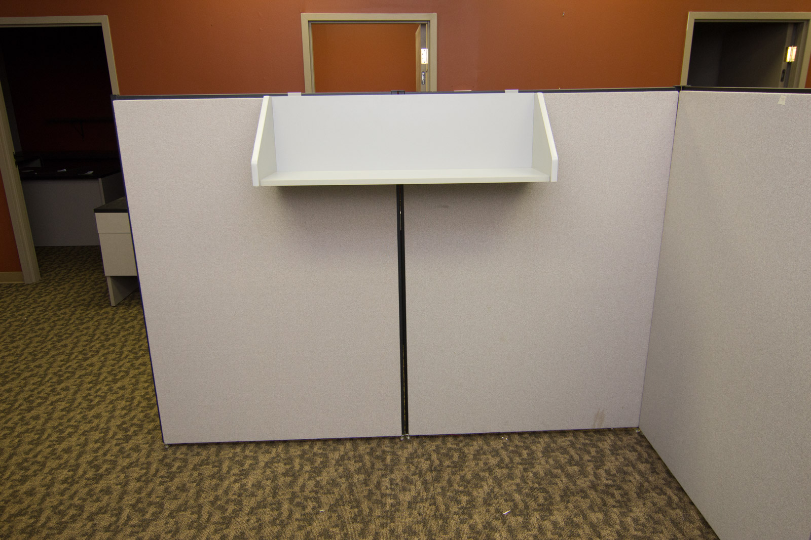 Five Cubicle Wall Panels and Shelving