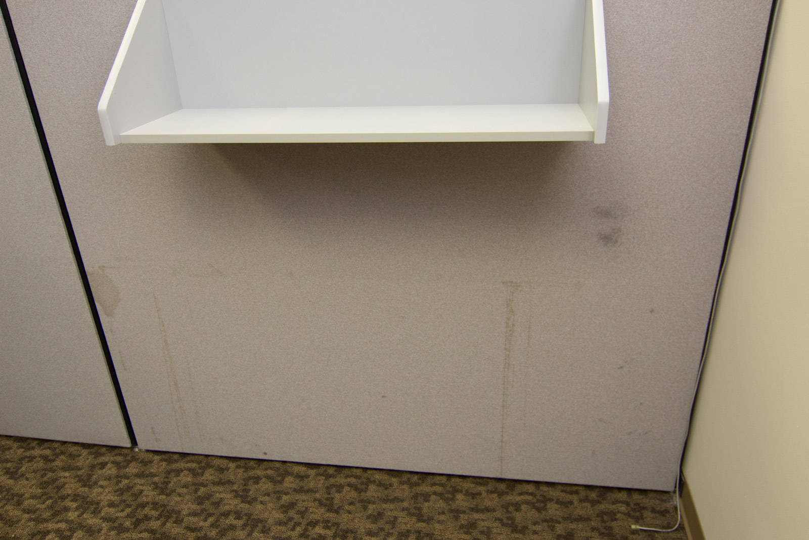 Five Cubicle Wall Panels and Shelving