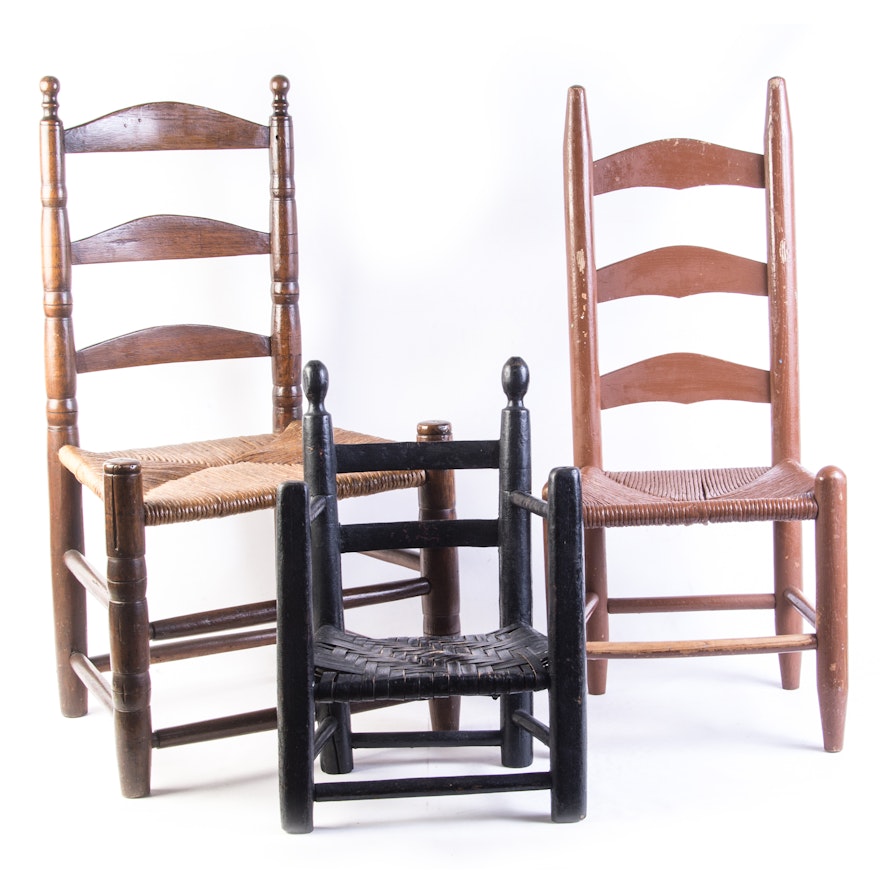 Vintage Children's Ladderback Chairs