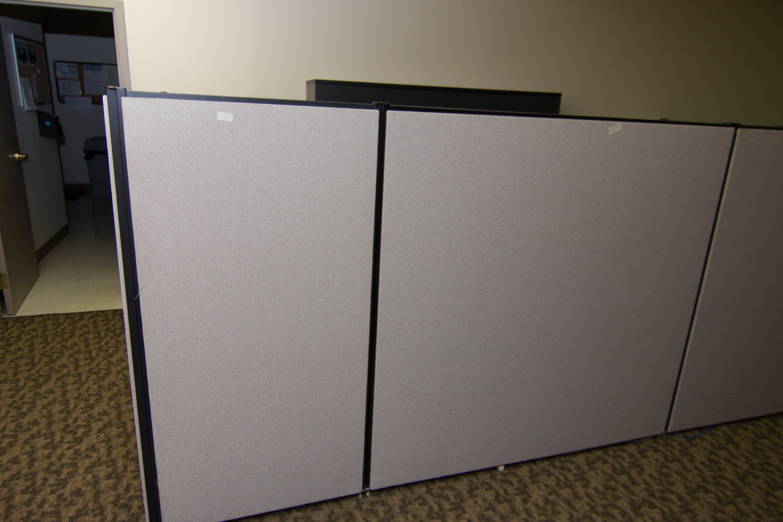 Four Cubicle Wall Panels and Shelves