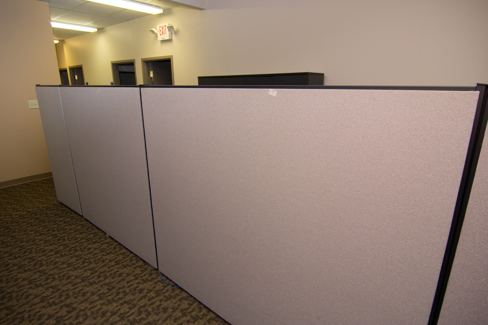 Four Cubicle Wall Panels and Shelves