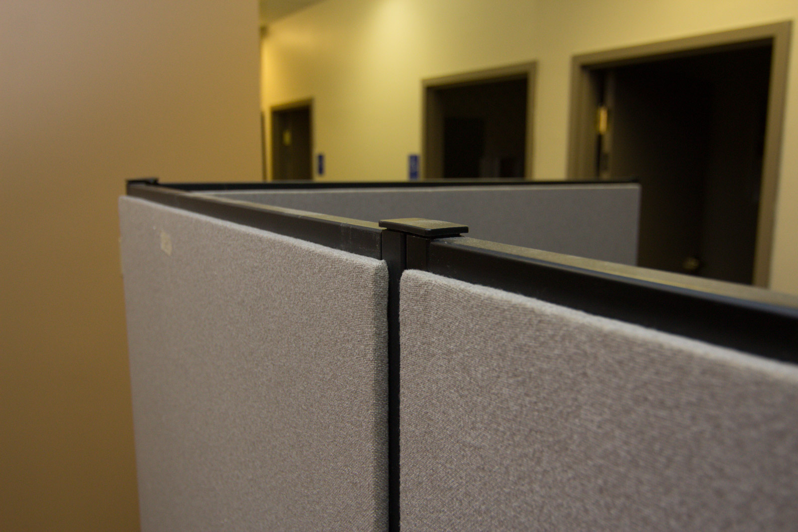 Four Cubicle Wall Panels and Shelves