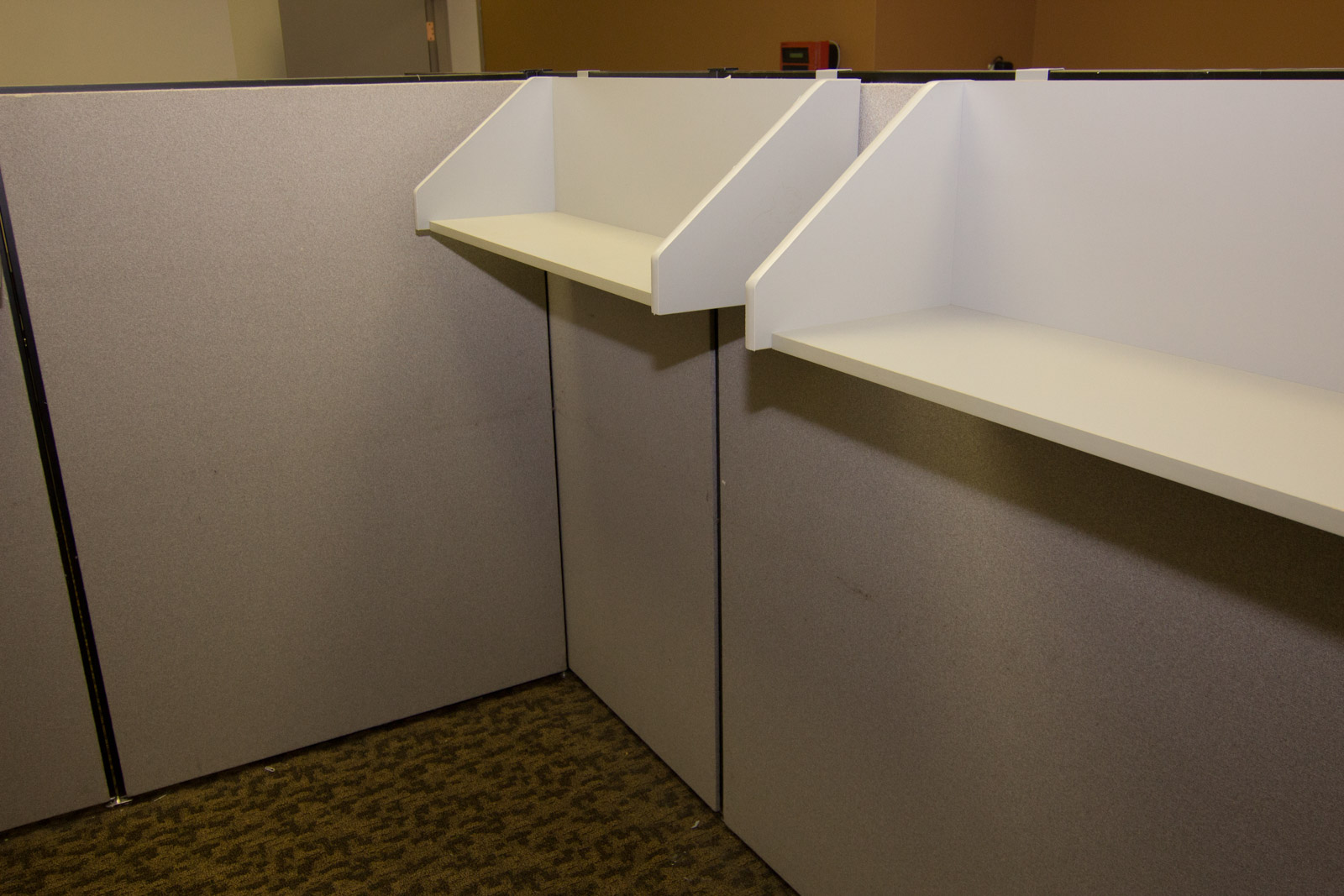 Five Cubicle Wall Panels and Shelving