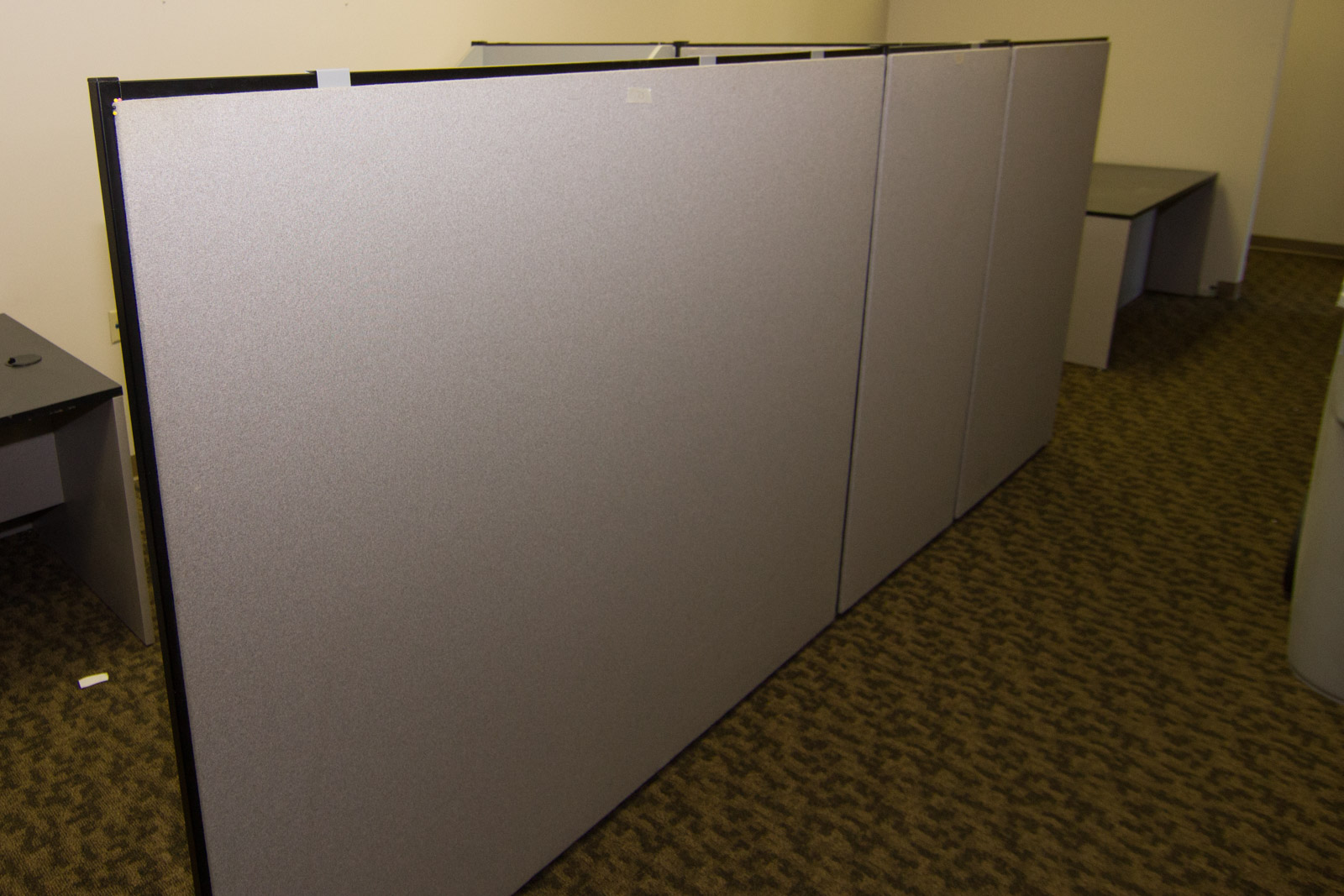 Five Cubicle Wall Panels and Shelving