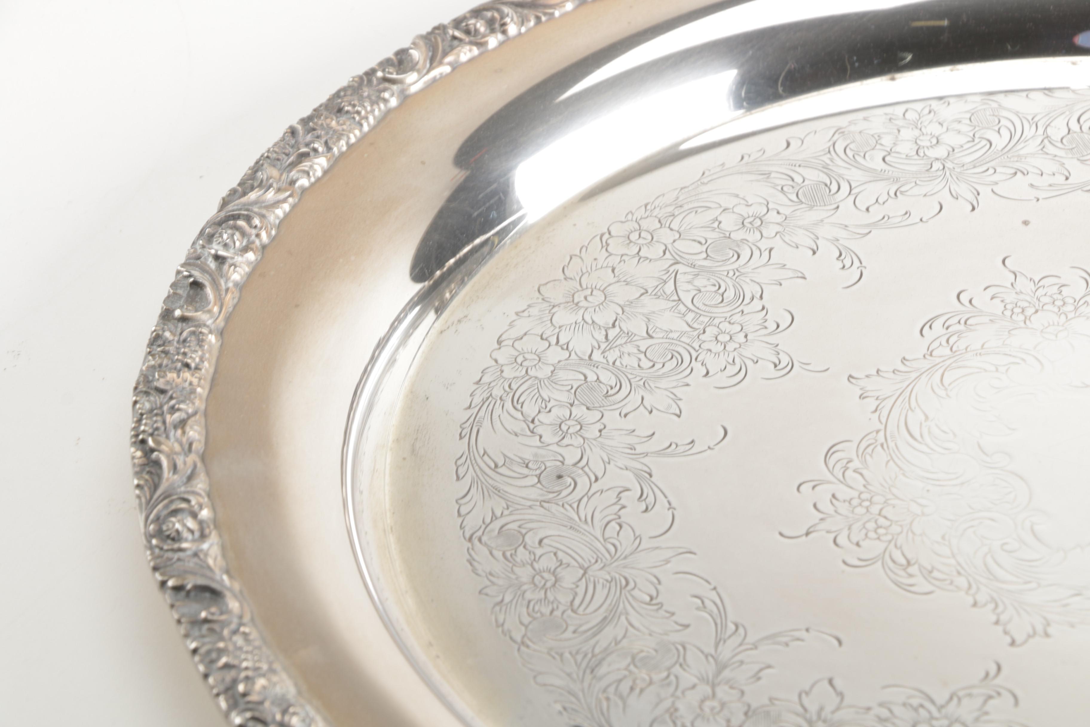 International Silver Co. and Gorham Silver Plate Serving Trays