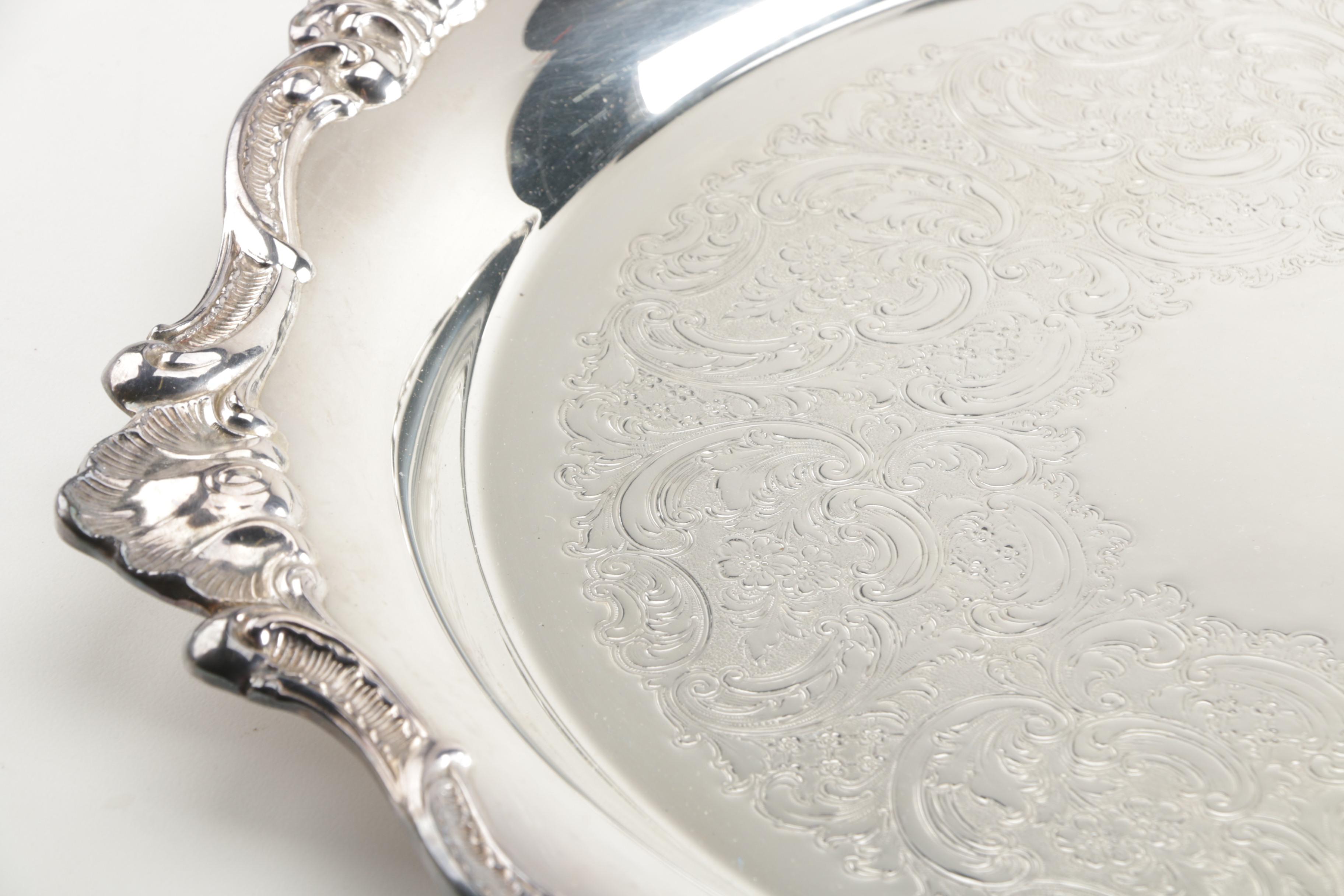 International Silver Co. and Gorham Silver Plate Serving Trays