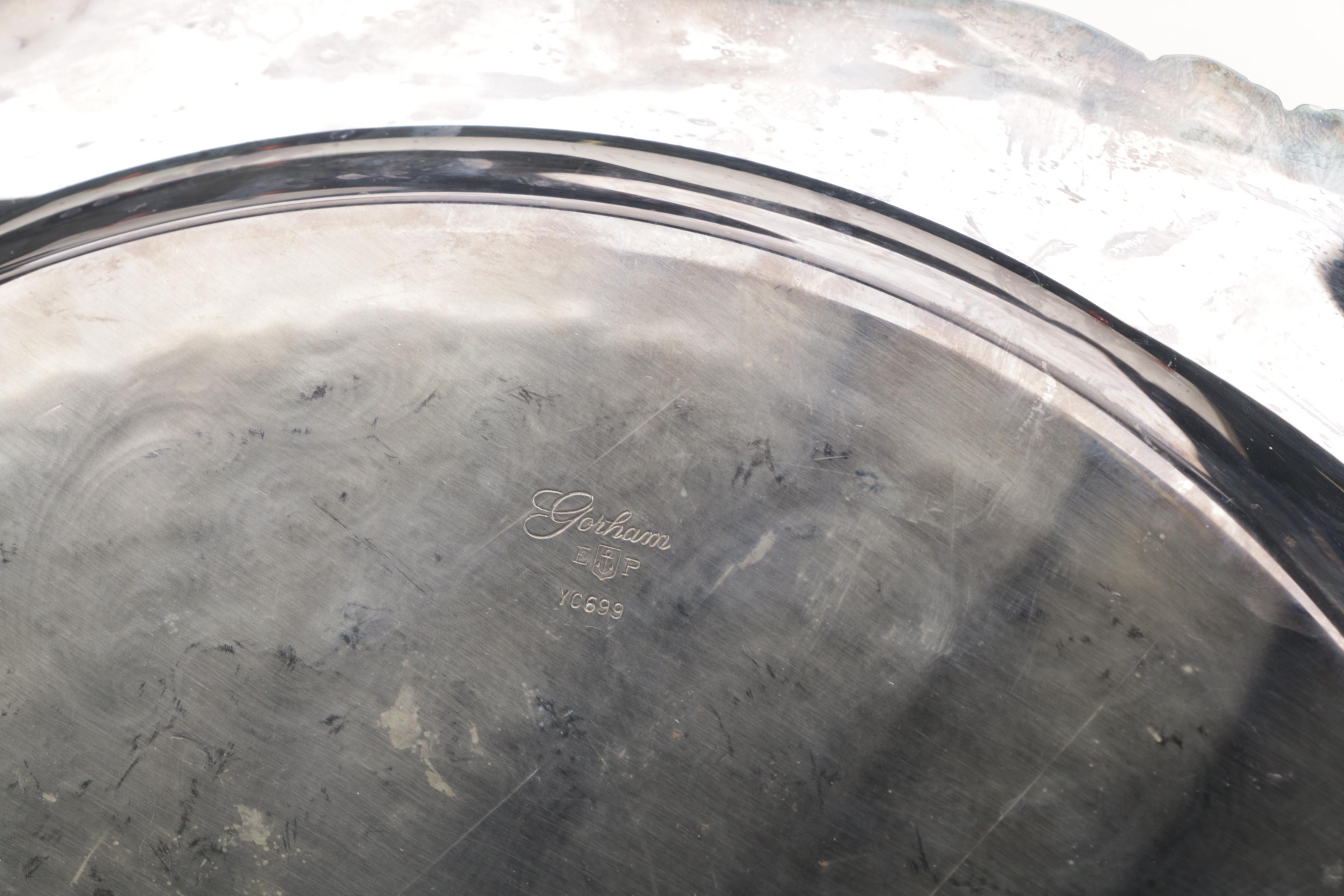 International Silver Co. and Gorham Silver Plate Serving Trays