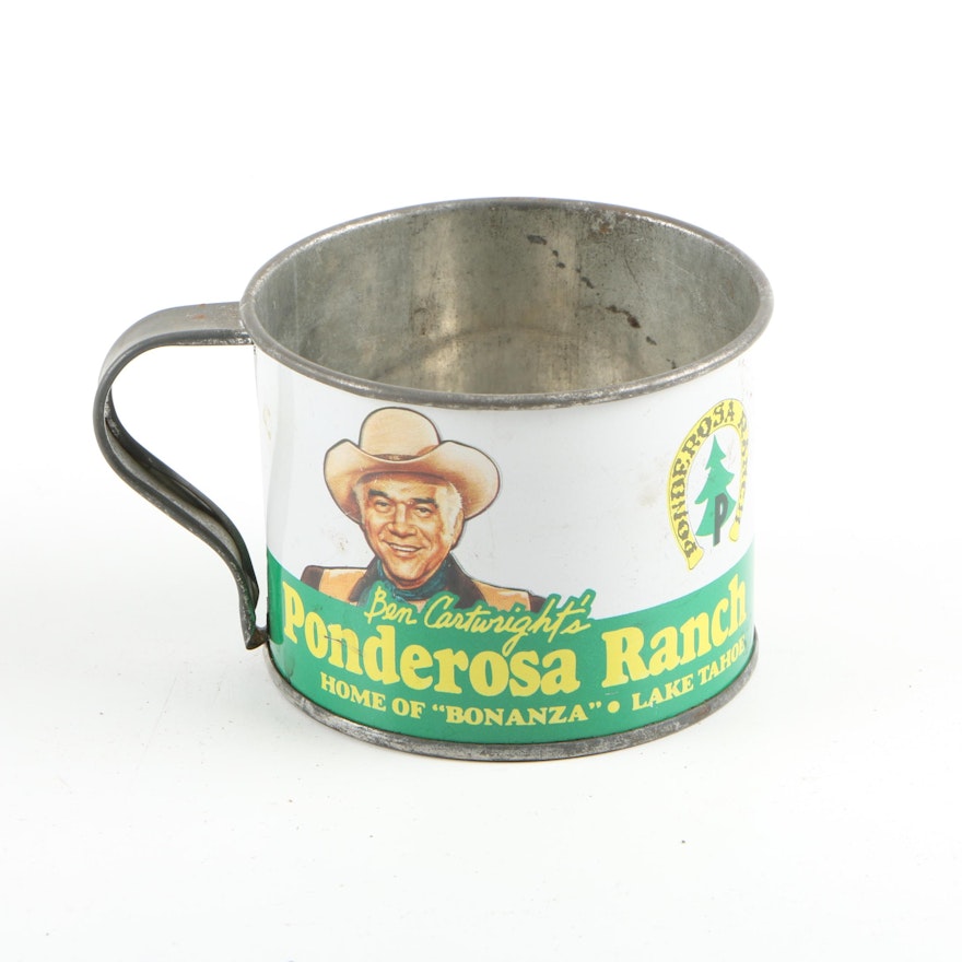 "Bonanza" Ponderosa Ranch Theme Park Souvenir Metal Cup