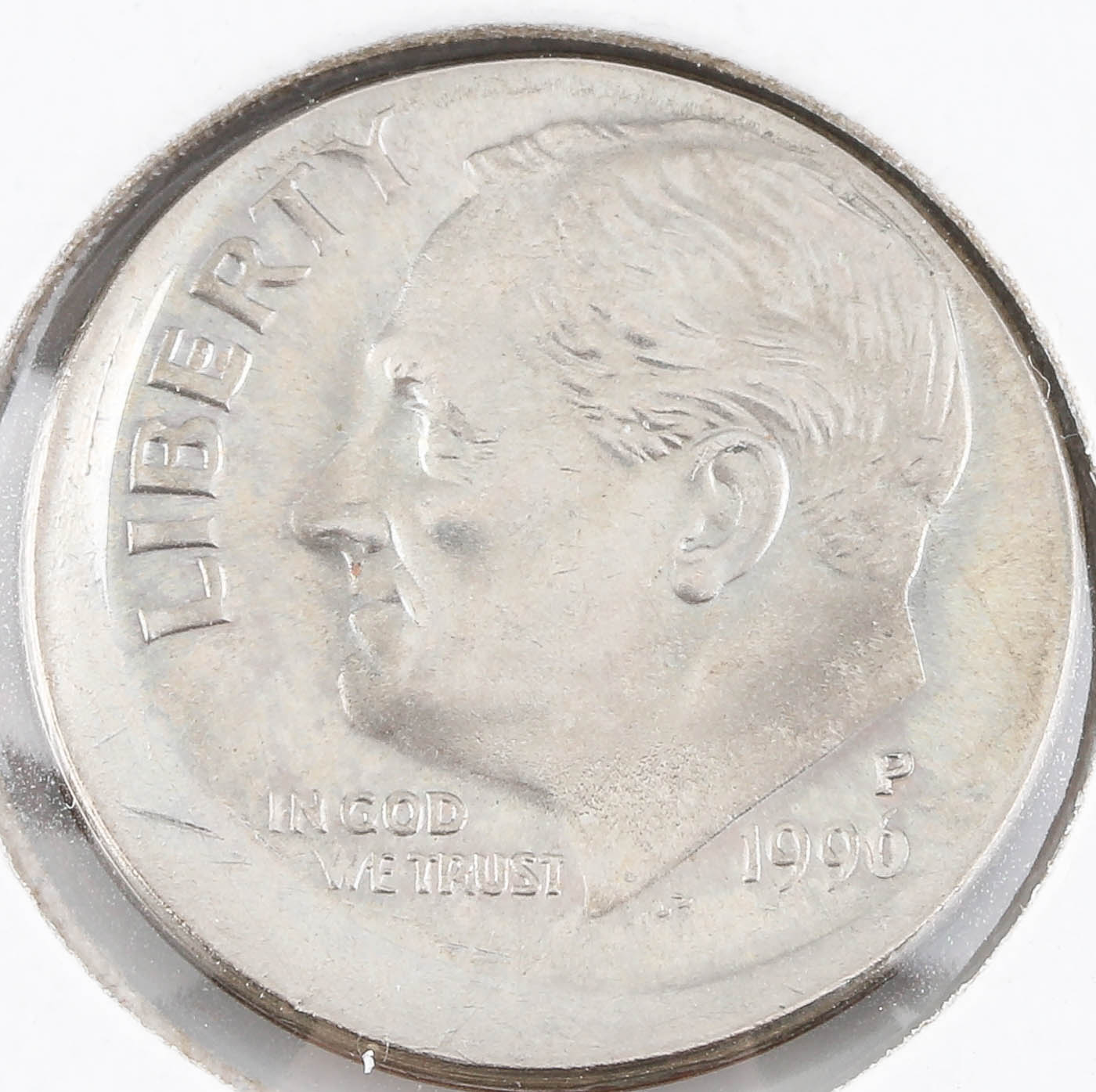Mint Error Off Center 1996 P Roosevelt Dime