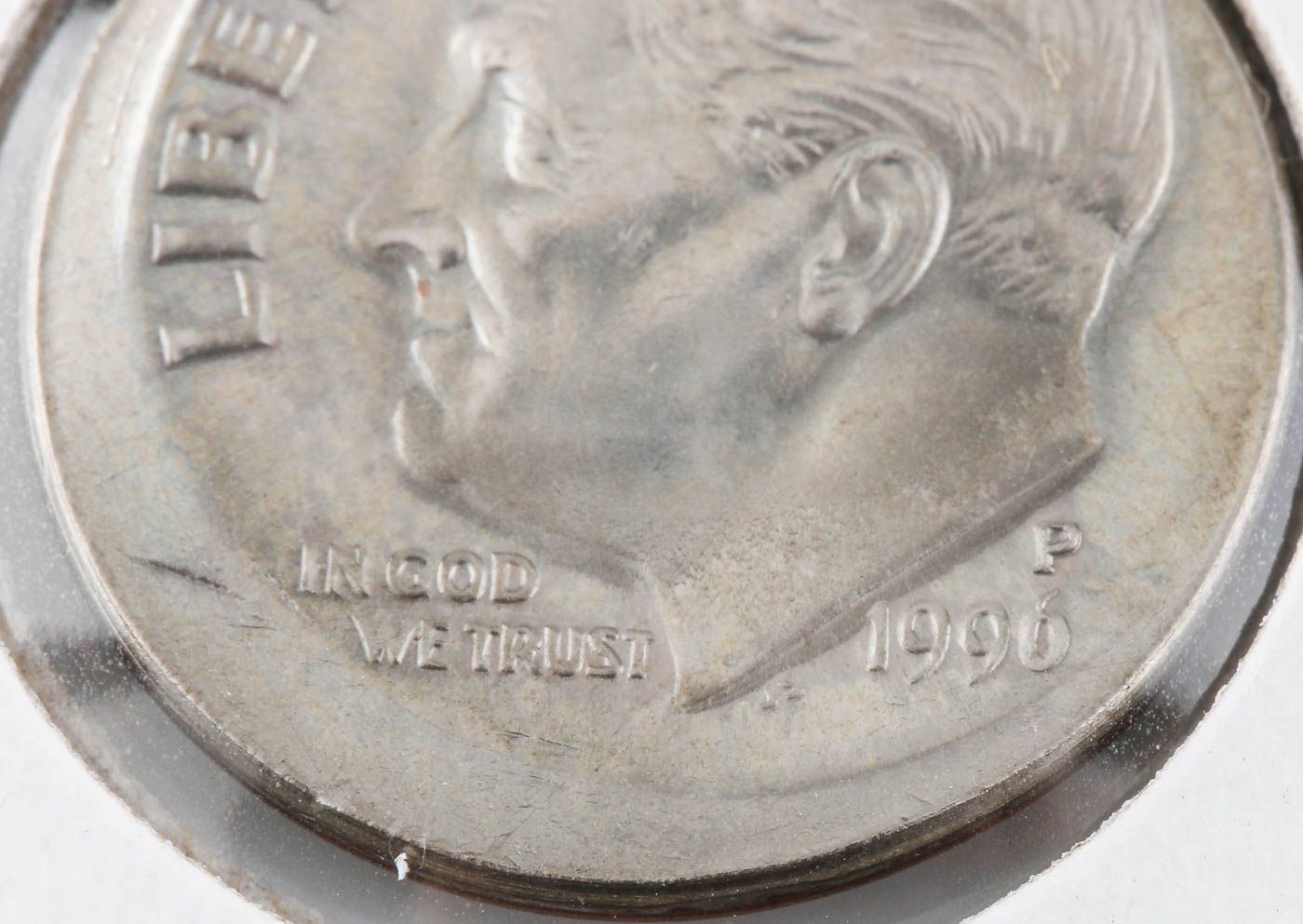 Mint Error Off Center 1996 P Roosevelt Dime
