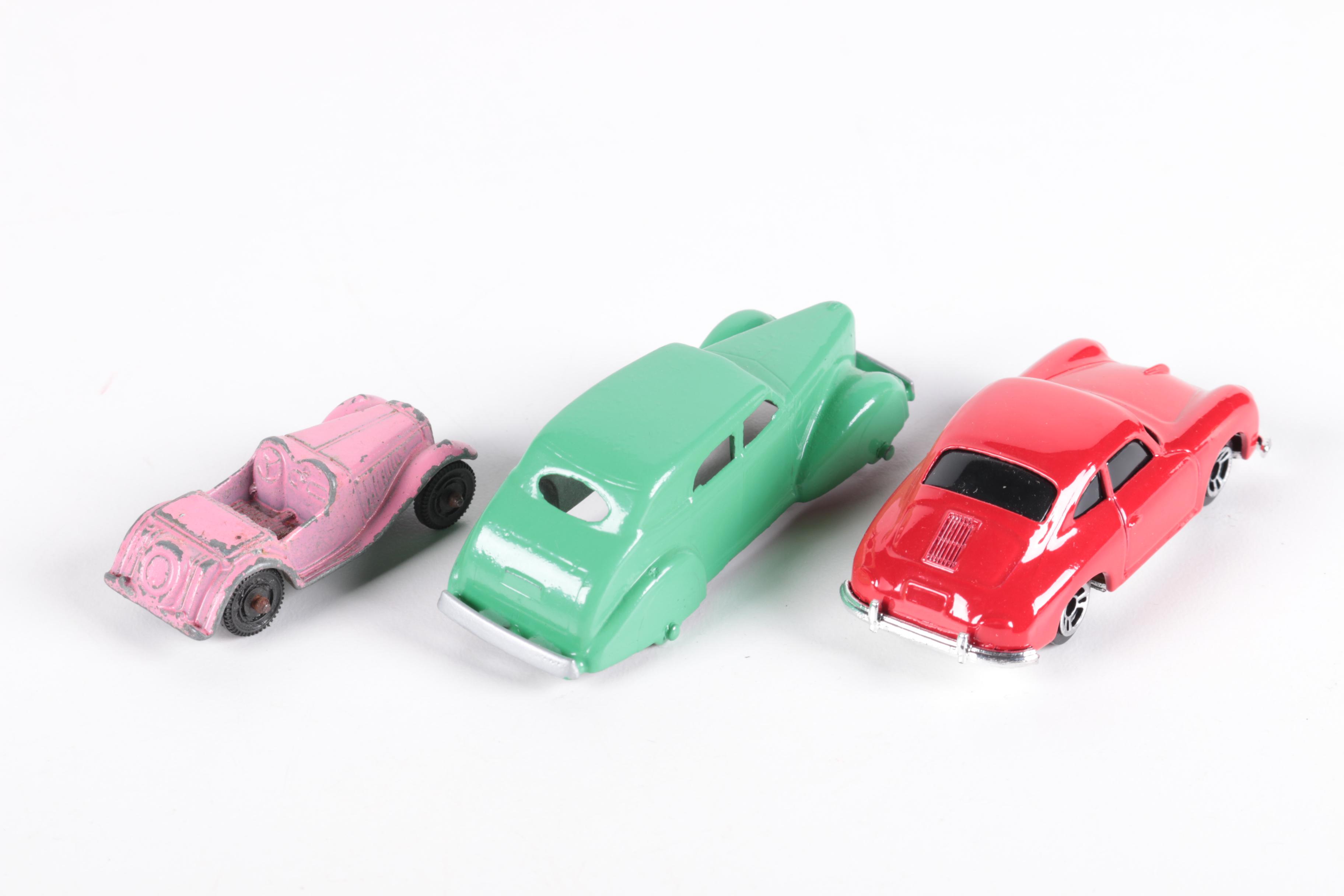 Vintage Toy Car Assortment Including Sun Rubber Company