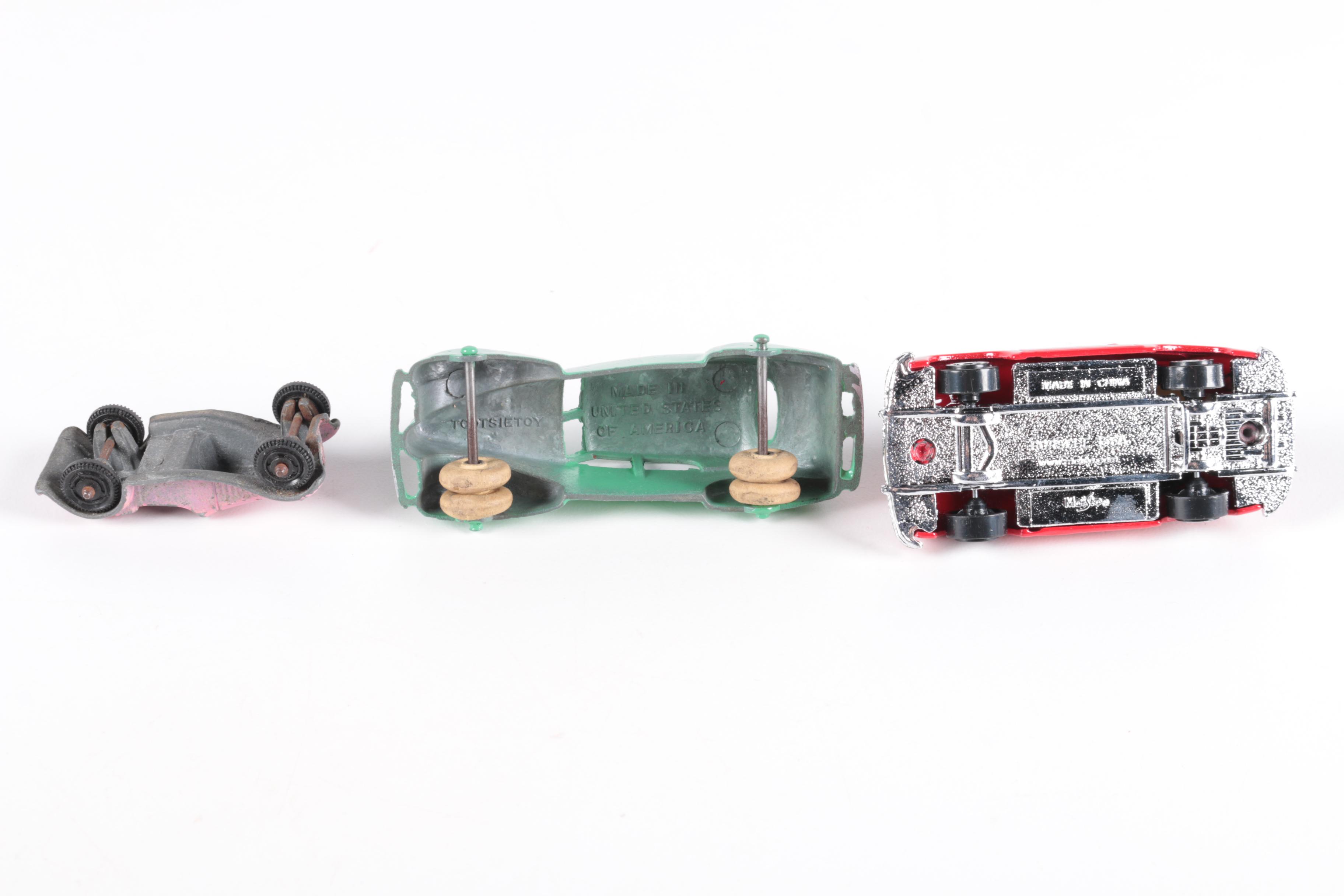 Vintage Toy Car Assortment Including Sun Rubber Company