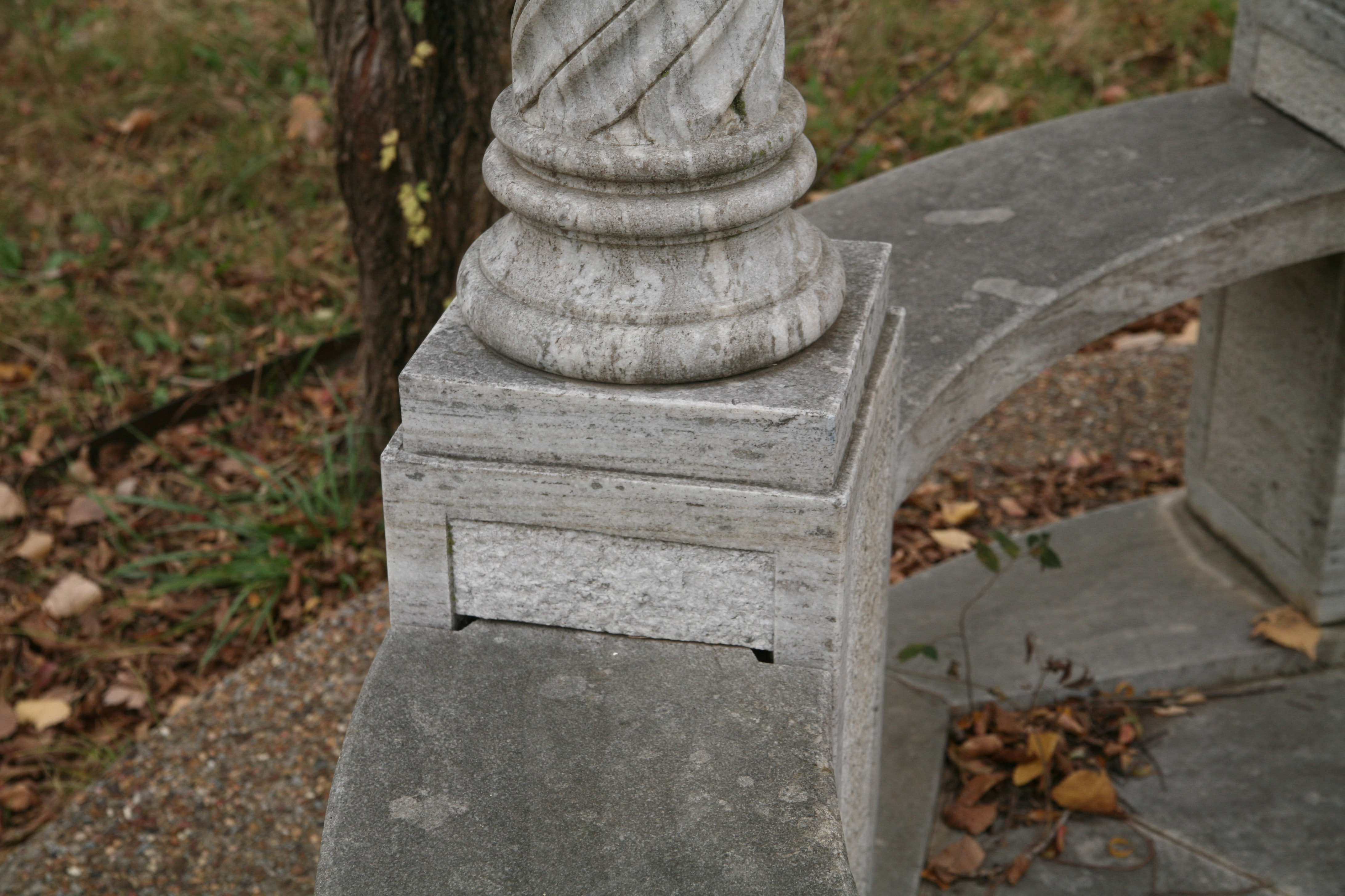 Neoclassical Style Concrete Gazebo with Wrought Iron Dome
