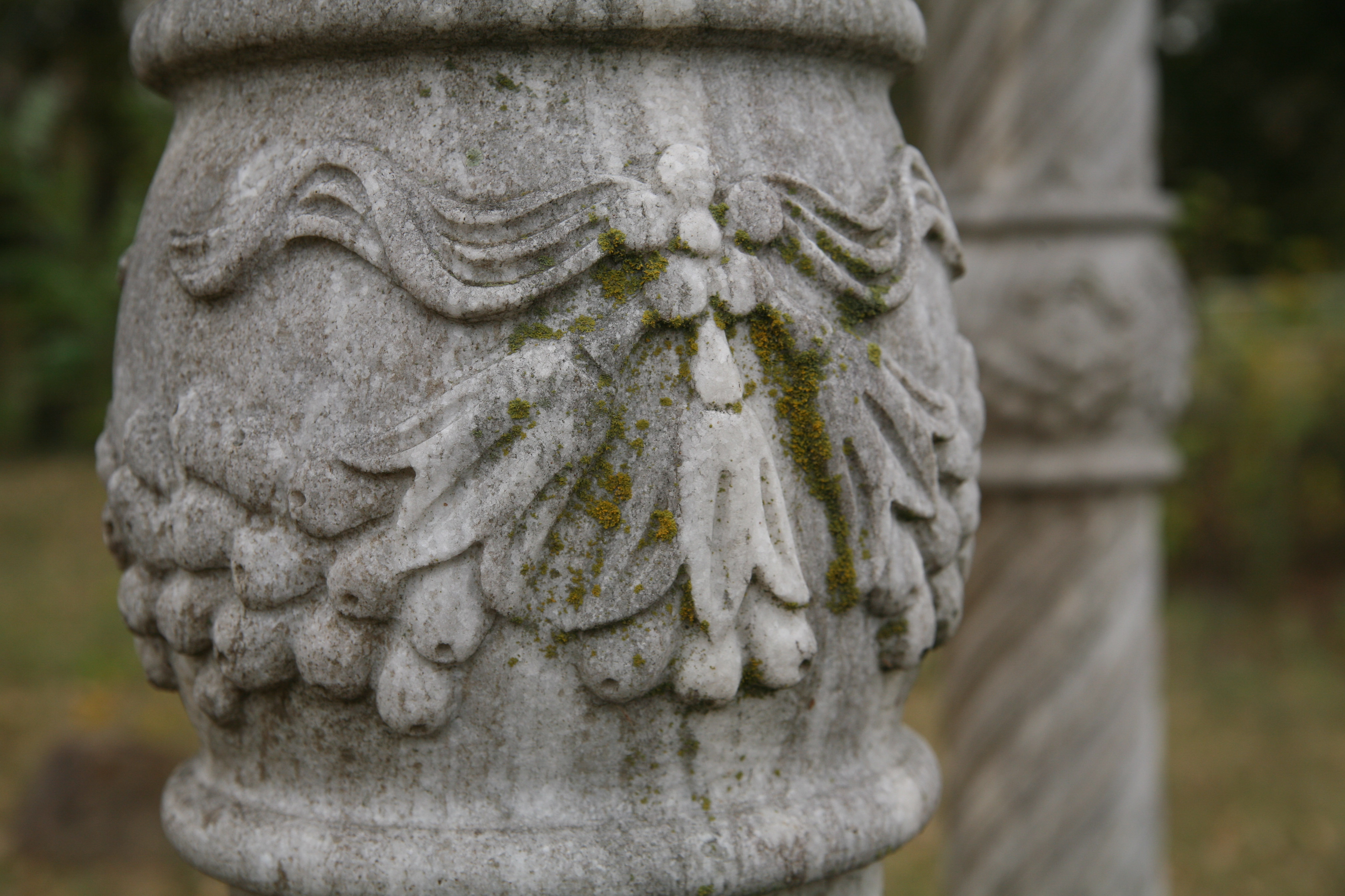 Neoclassical Style Concrete Gazebo with Wrought Iron Dome