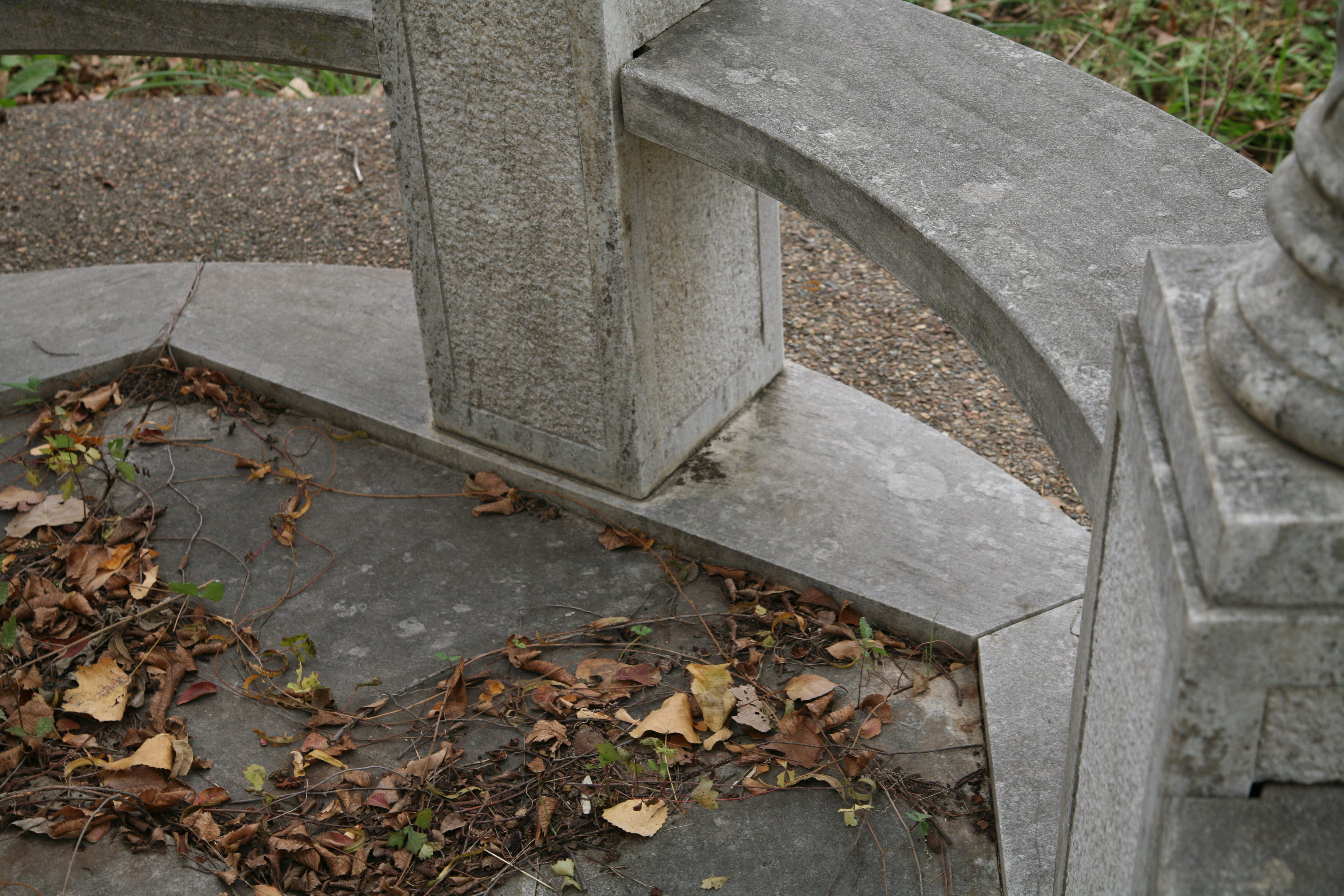Neoclassical Style Concrete Gazebo with Wrought Iron Dome