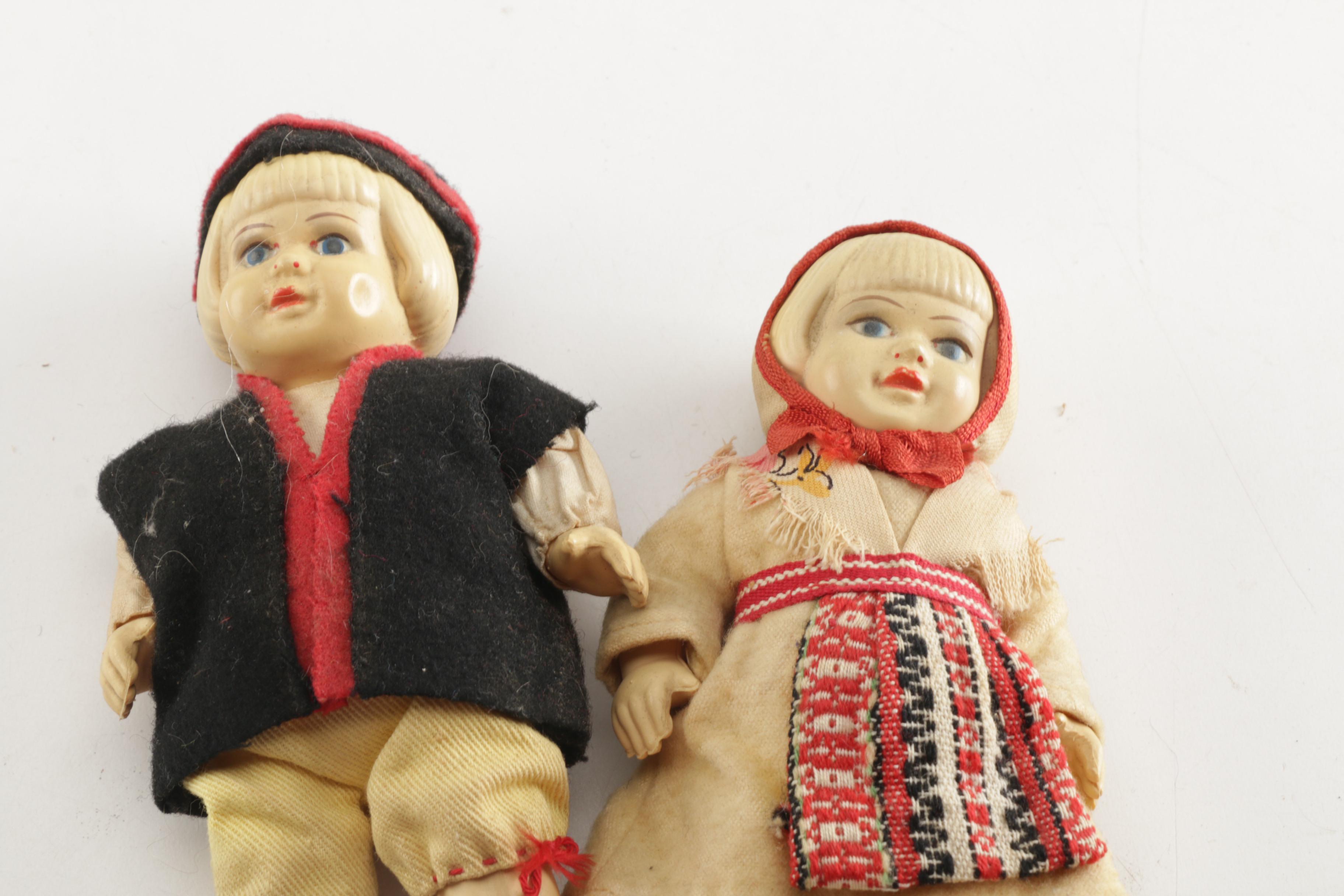 Girl and Boy Dolls in European Clothes