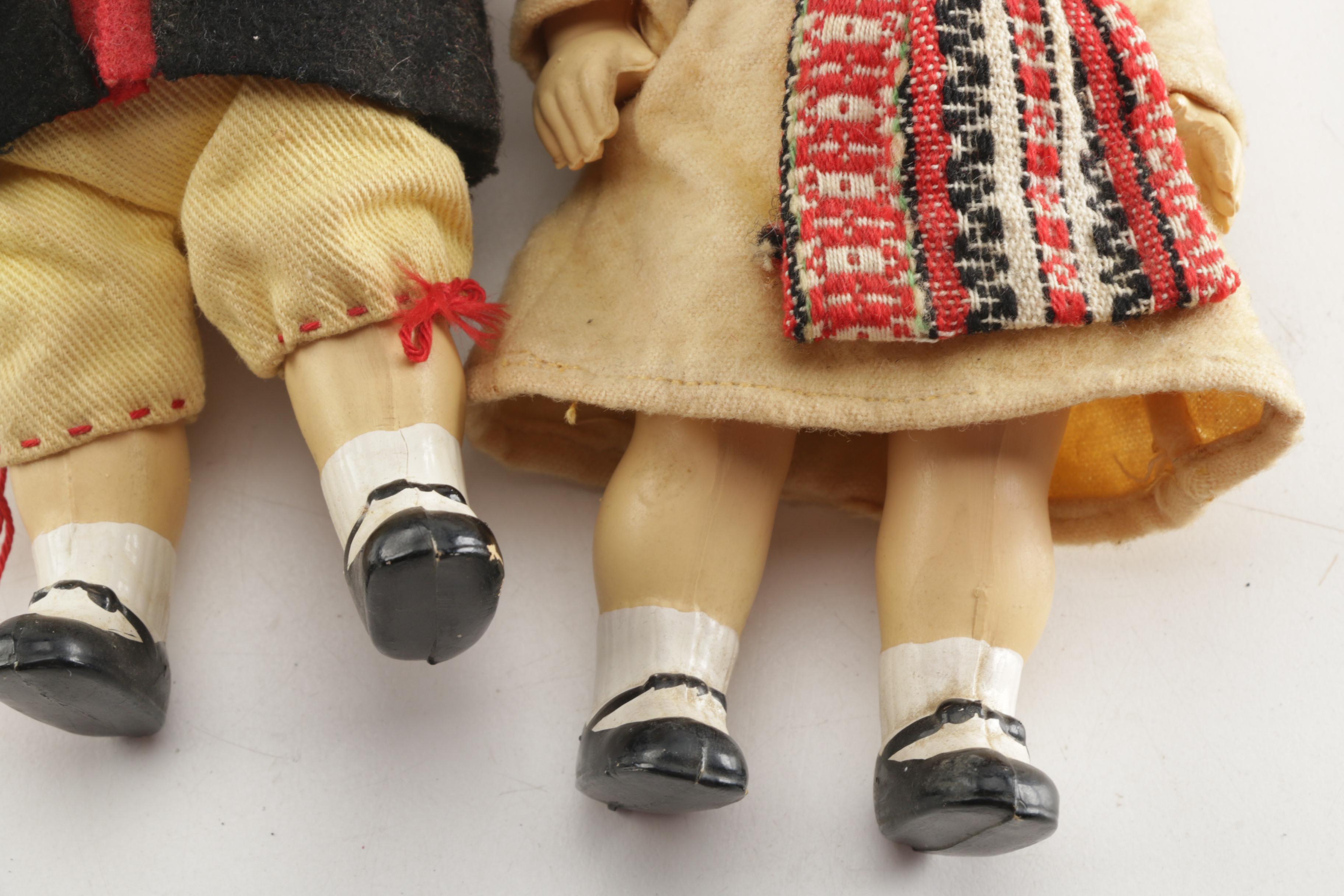 Girl and Boy Dolls in European Clothes