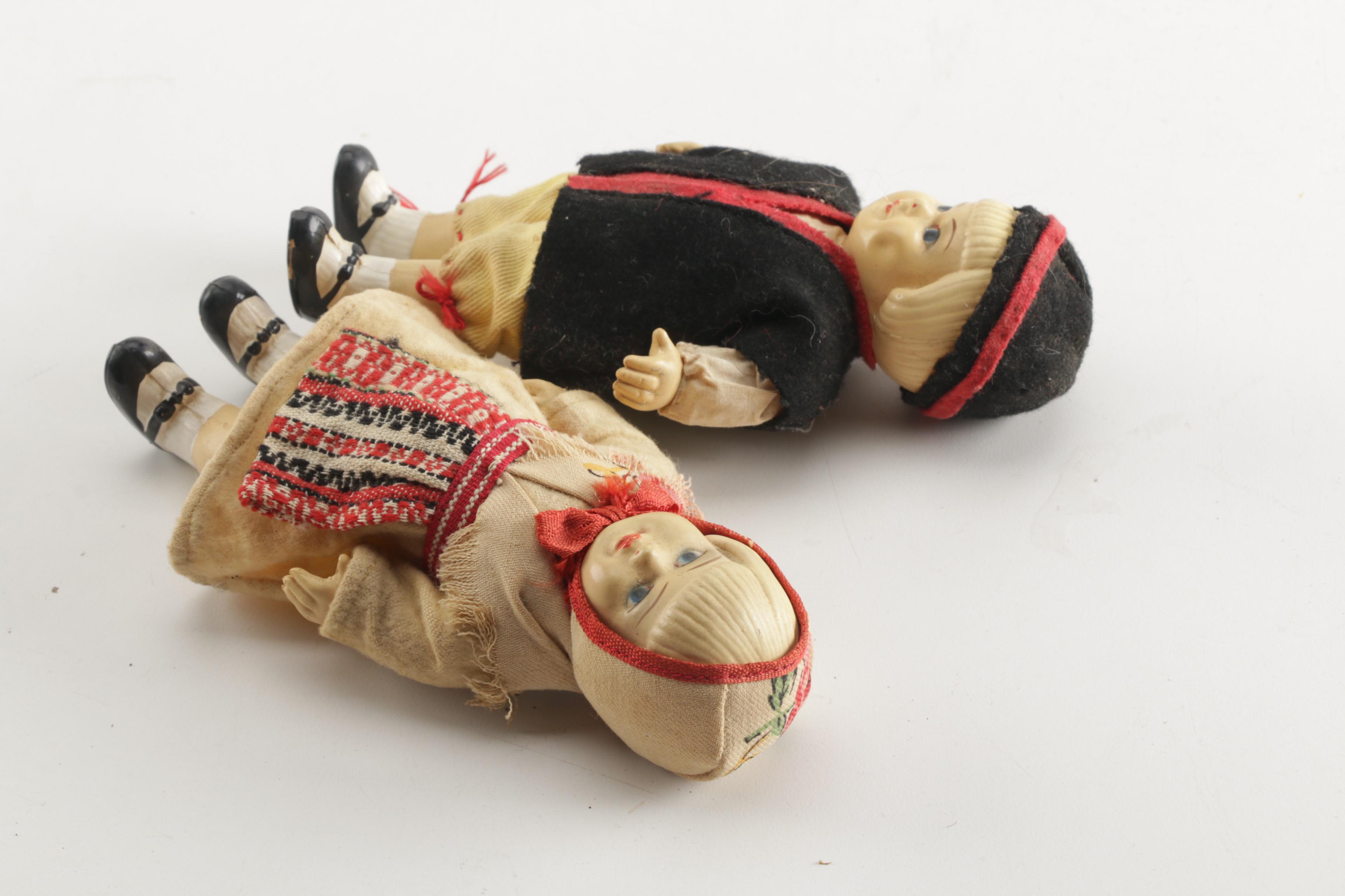 Girl and Boy Dolls in European Clothes