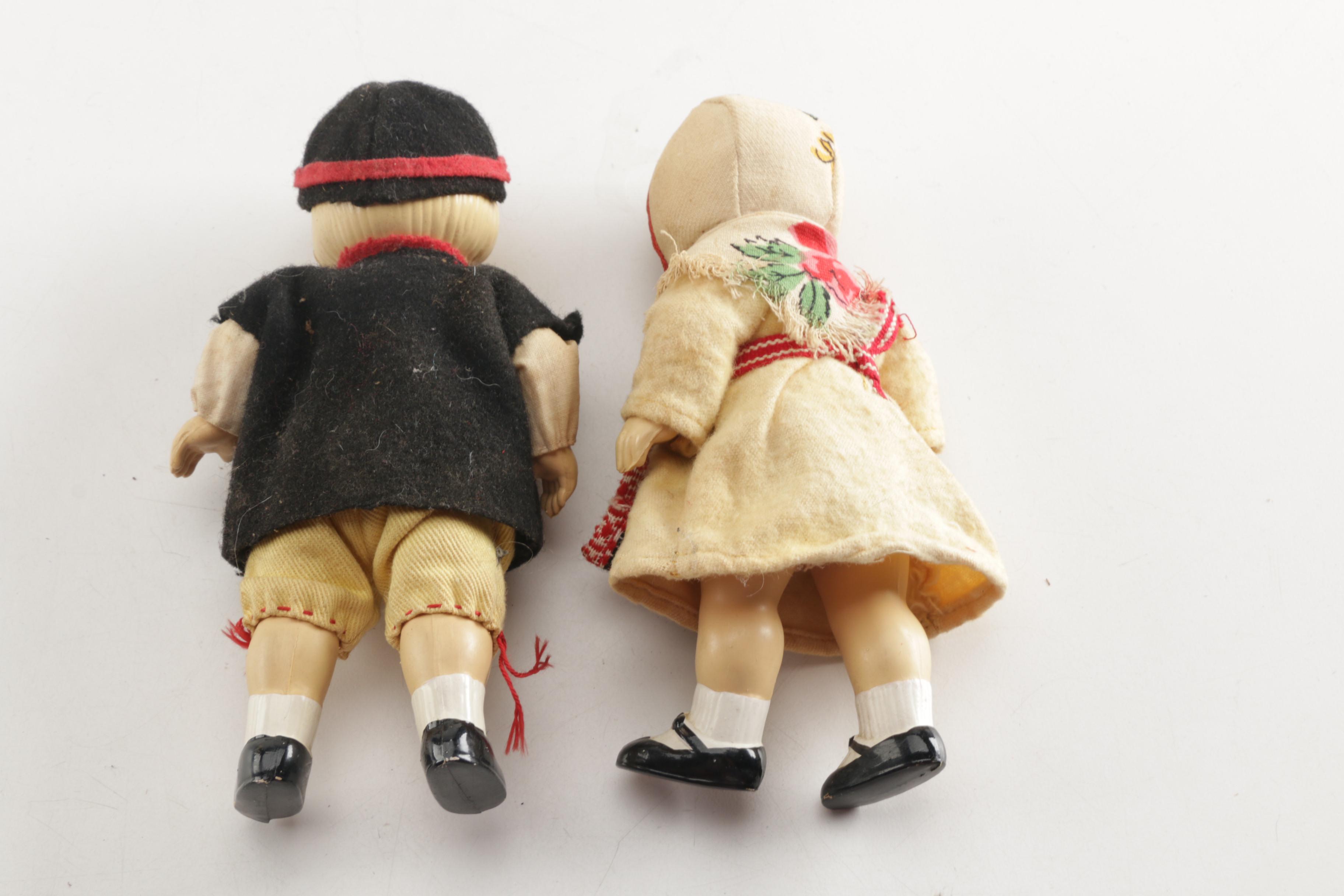 Girl and Boy Dolls in European Clothes