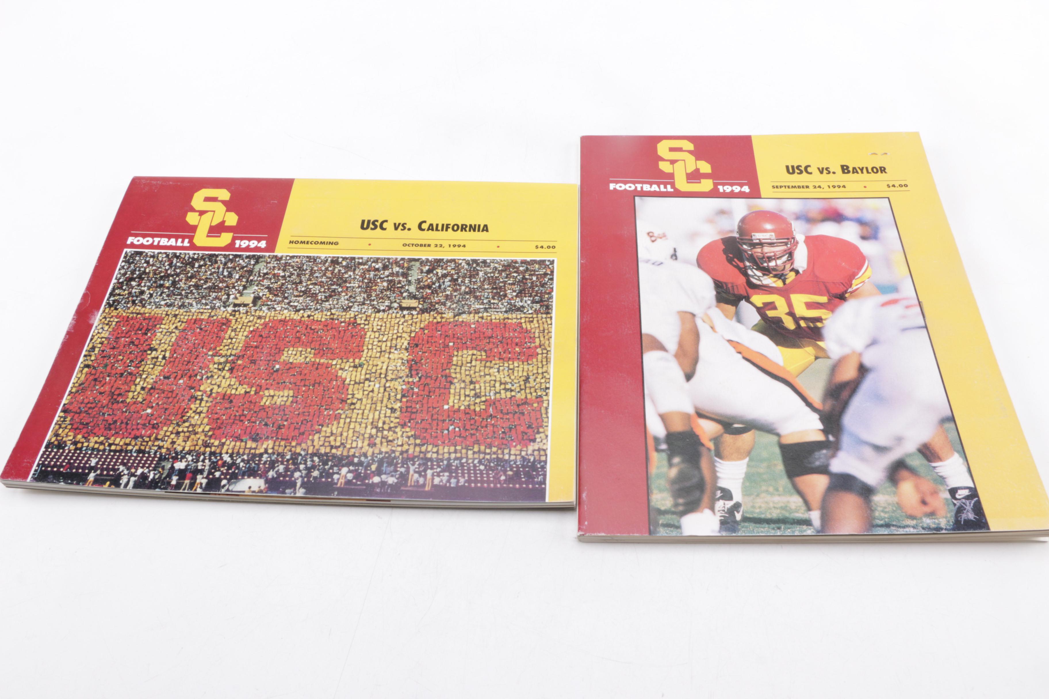 1994 USC Football Programs and Vintage USC Football Tickets