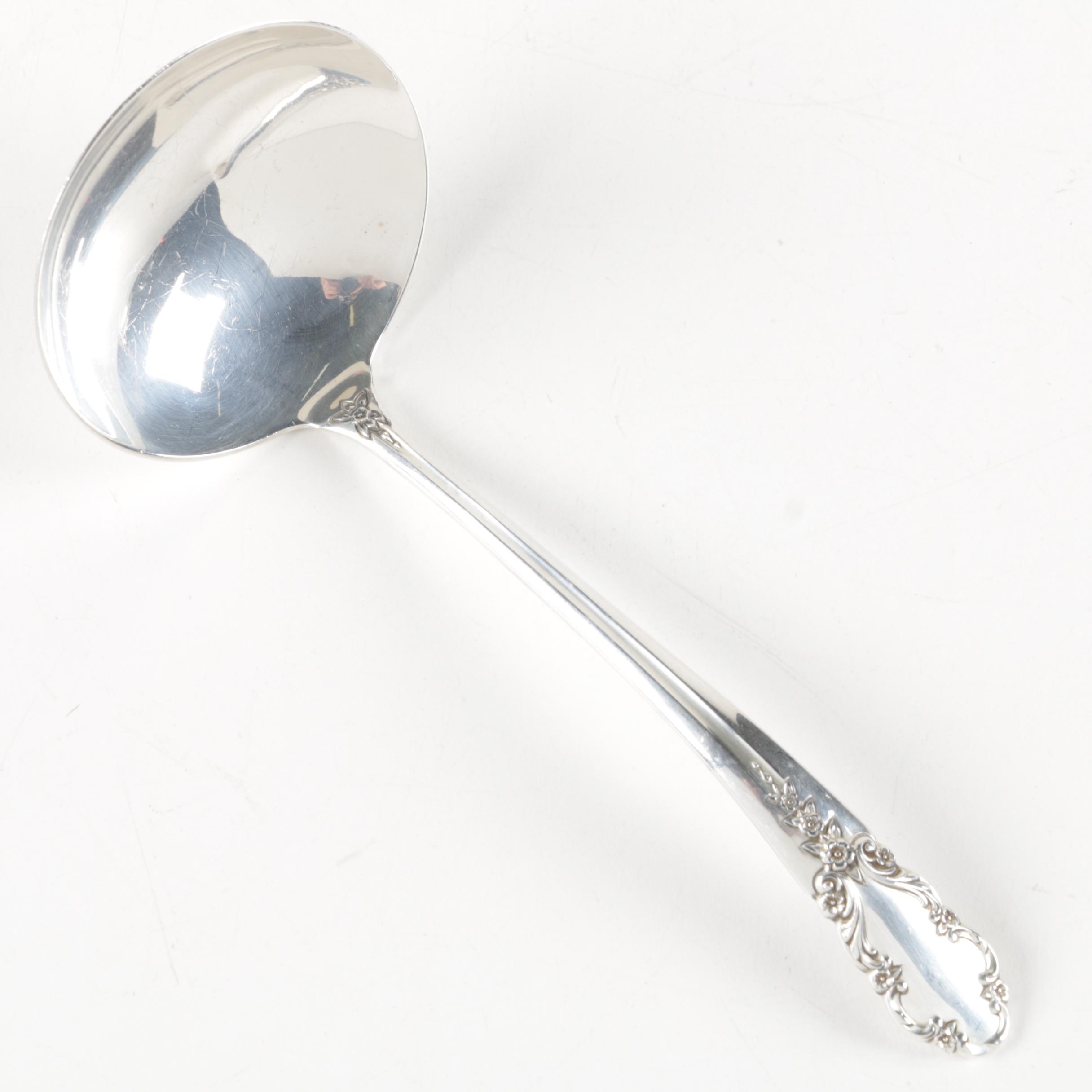 Vintage Rogers "Bridal Veil" Sterling Silver Flatware Set for Twelve